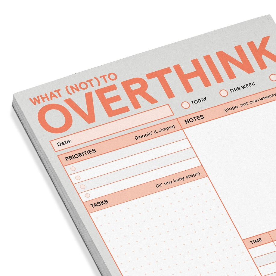 What (Not) To Overthink - Notepad
