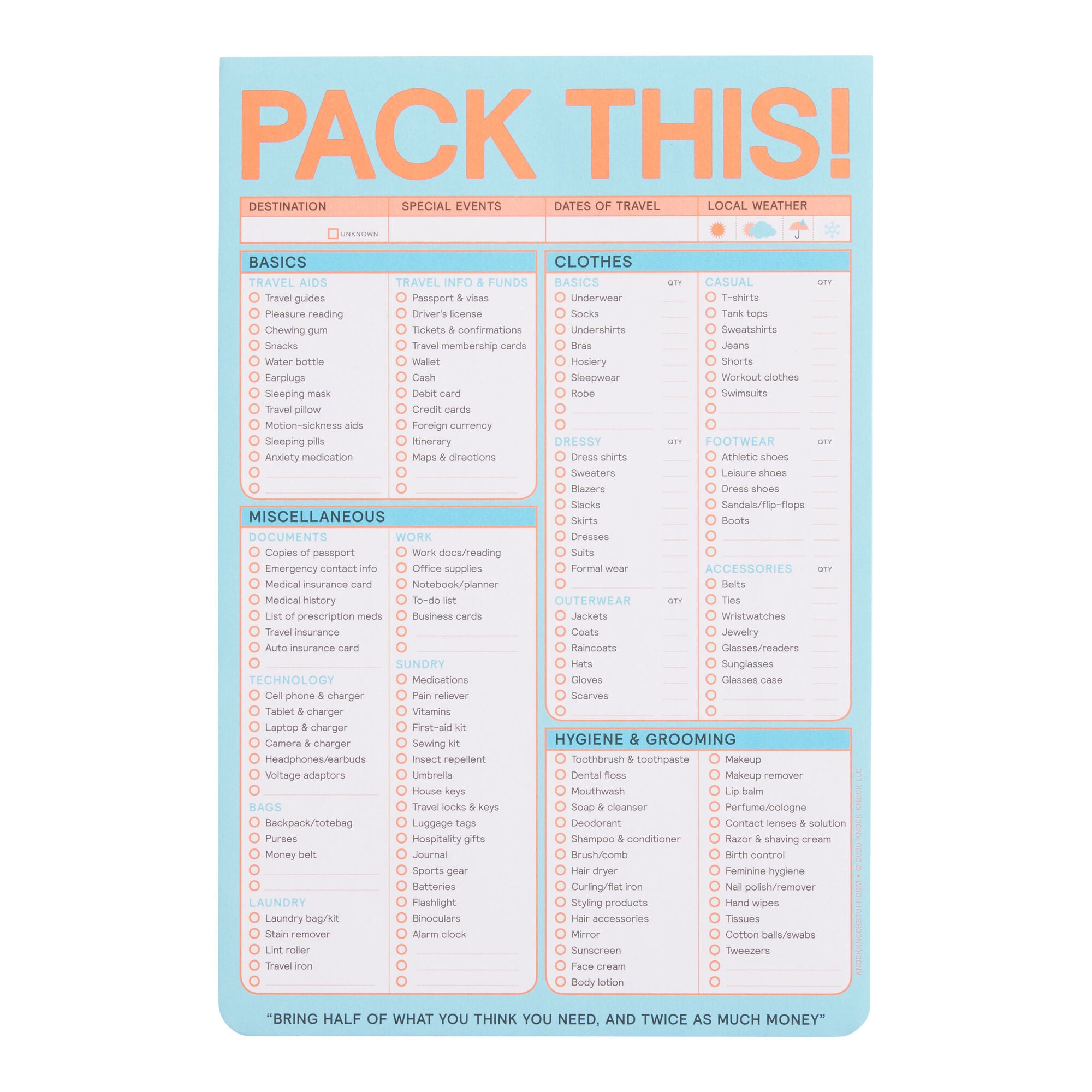 Pack This! - Notepad