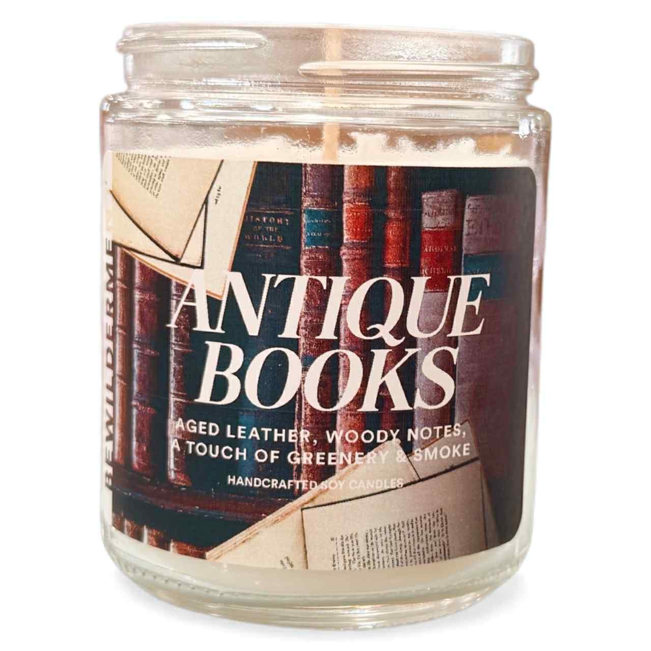 Antique Books - 8 oz Glass Candle