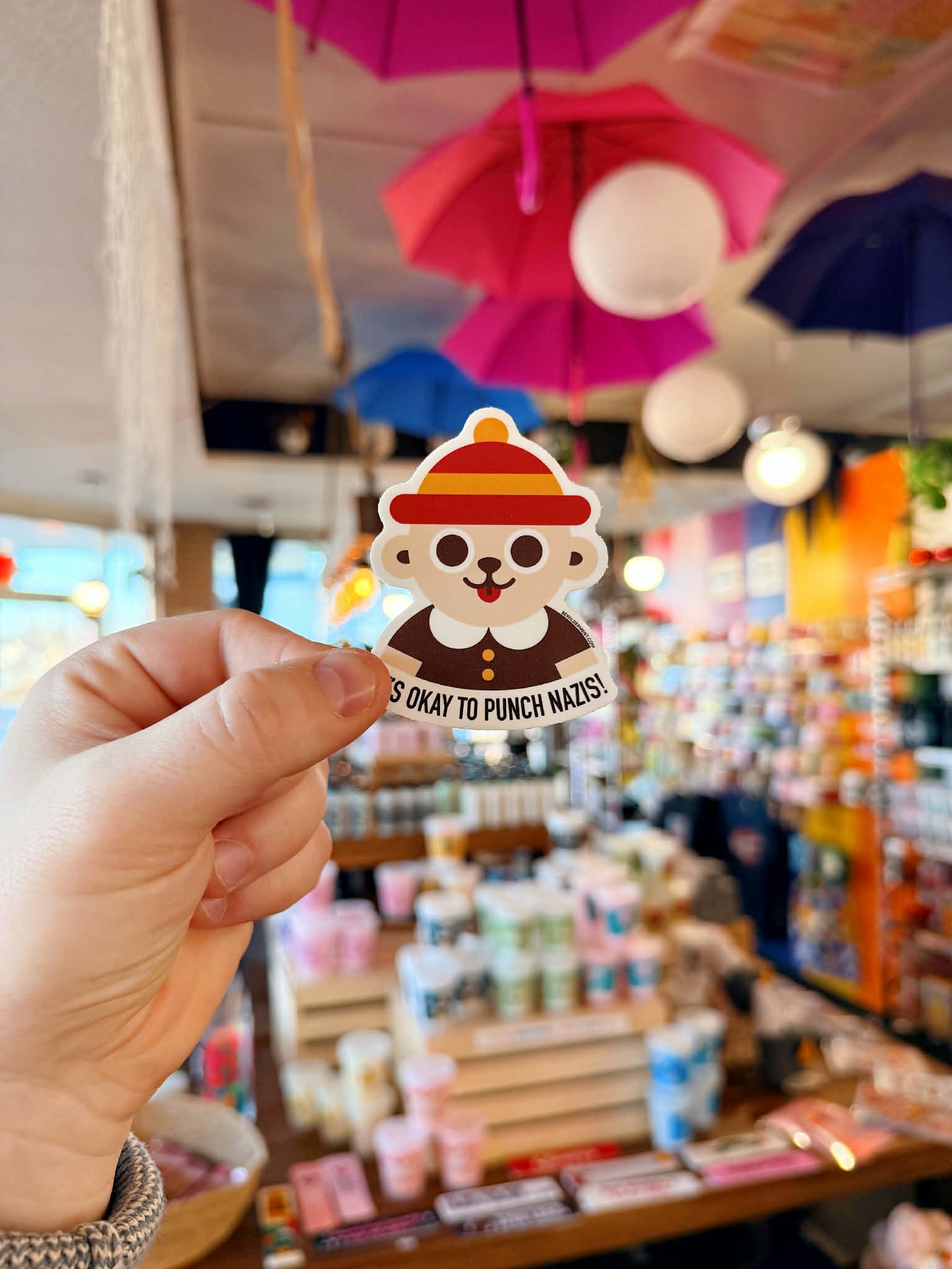 It's Okay to Punch Nazis Vinyl Sticker