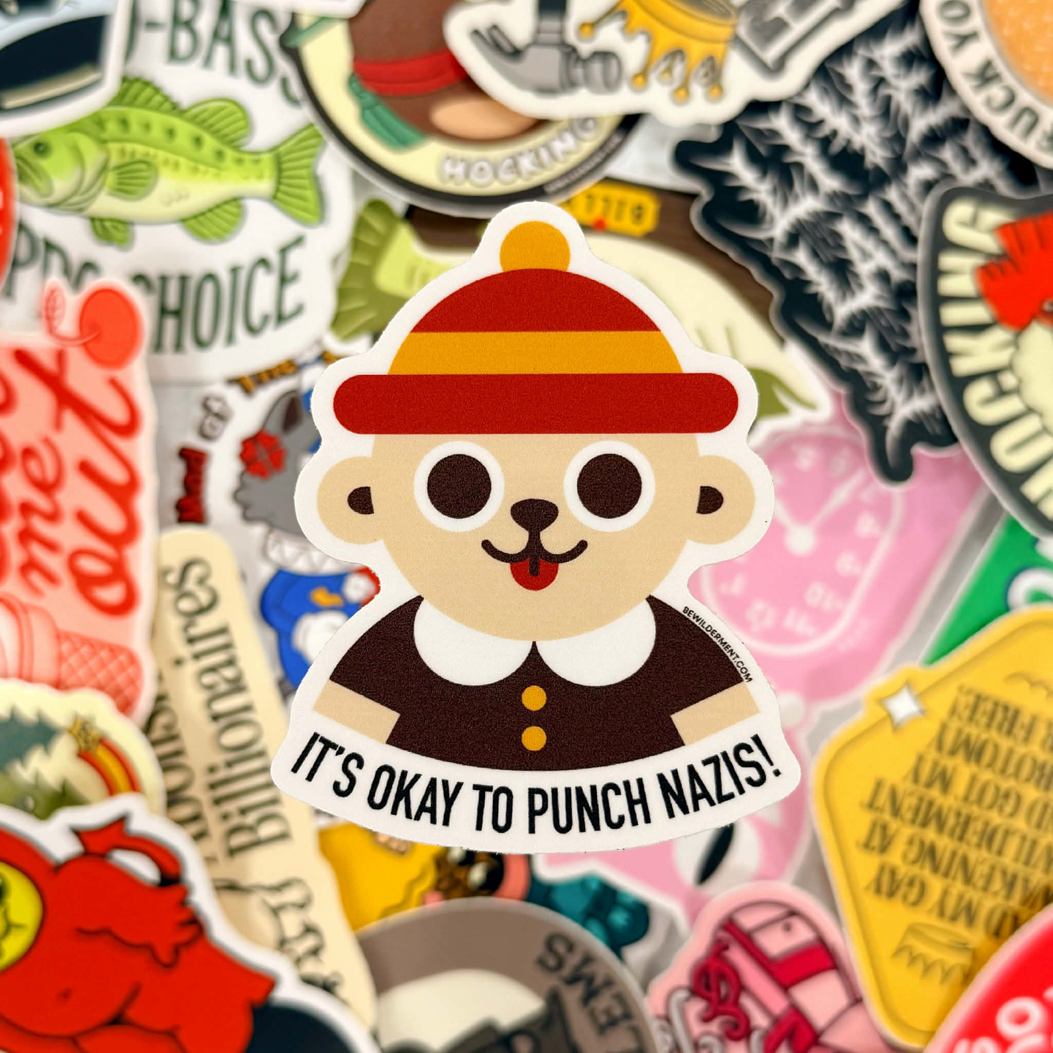 It's Okay to Punch Nazis Vinyl Sticker