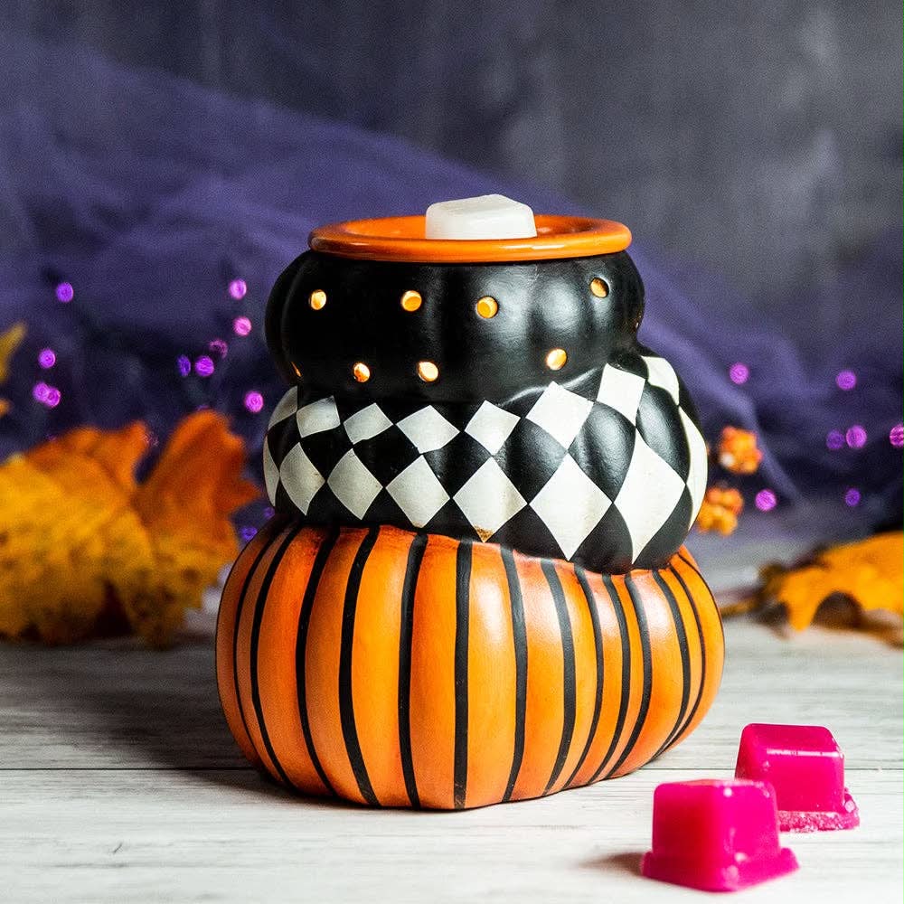Stacked Pumpkins Electric Wax Warmer with Bulb