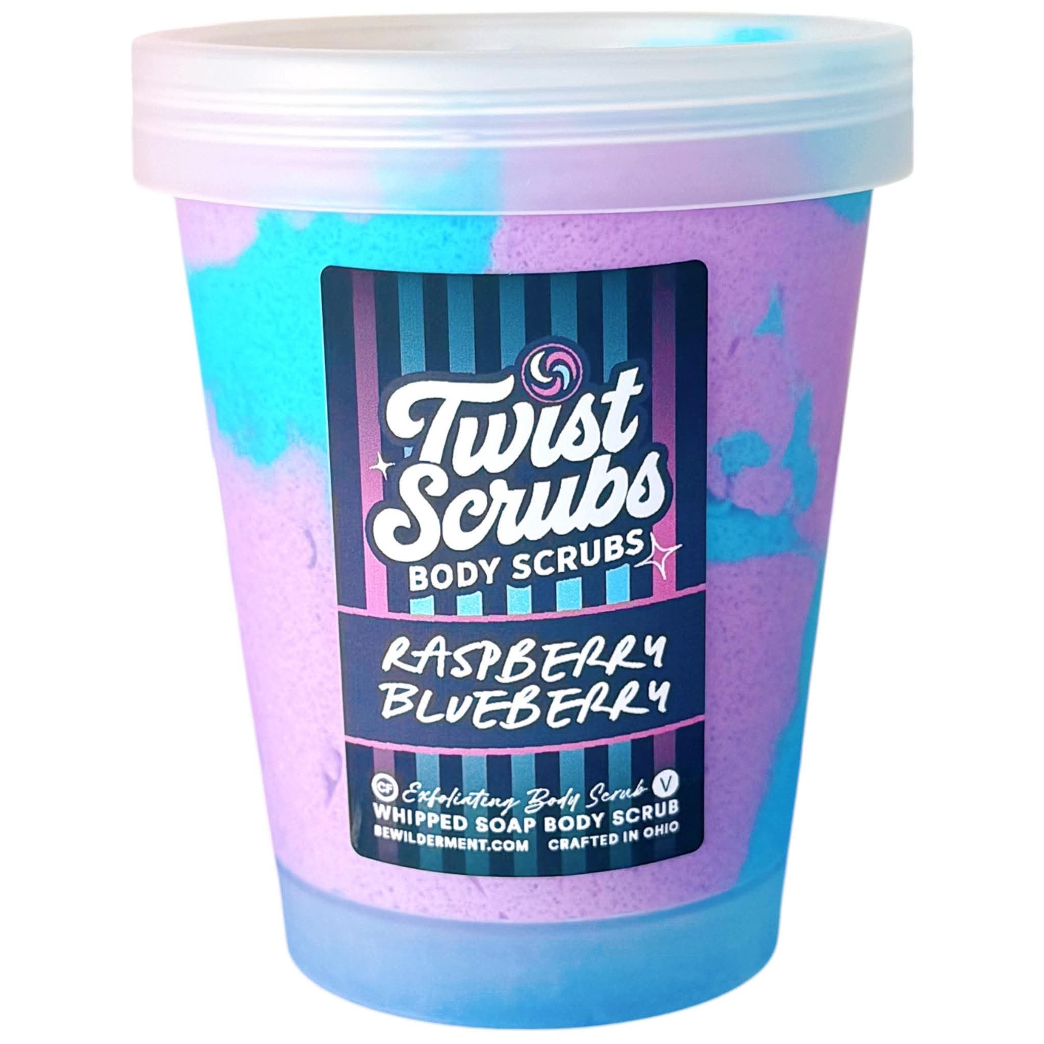 Raspberry + Blueberry Twist Scrub