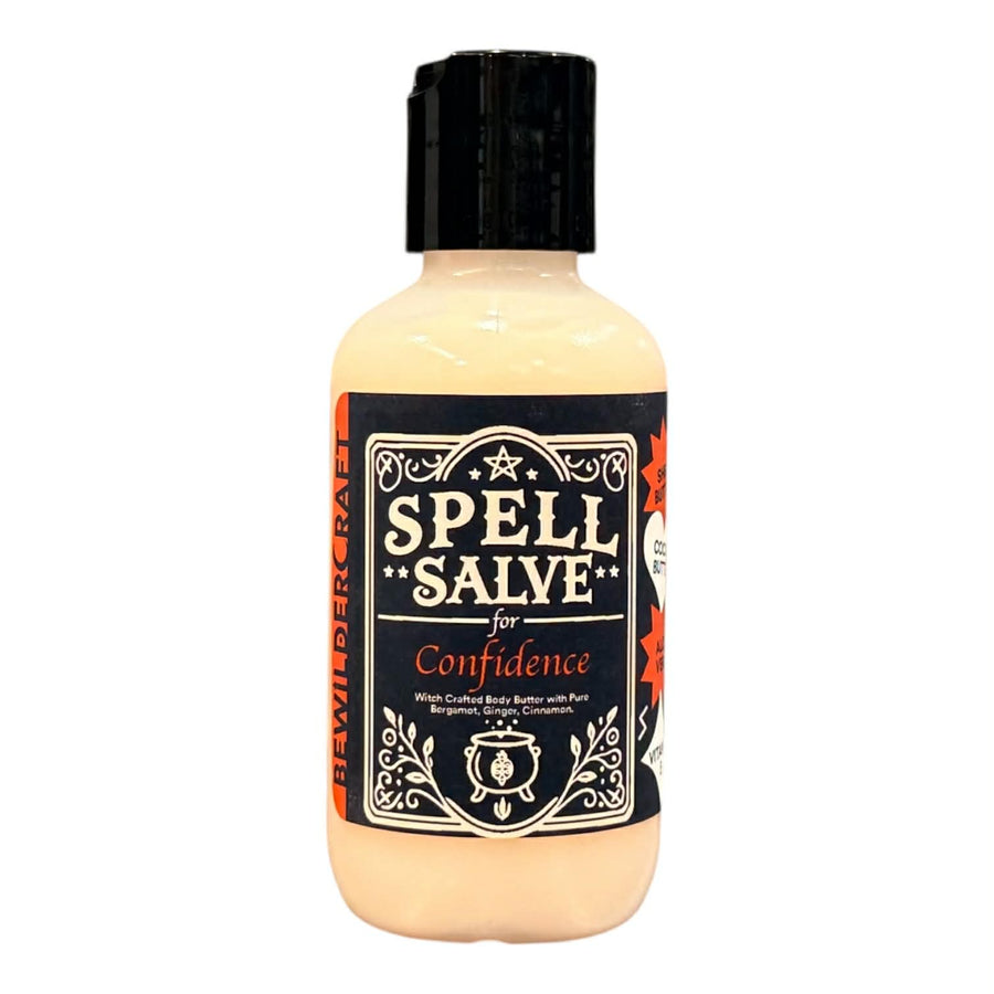 Spell Salve for Confidence, an example of our handmade body care