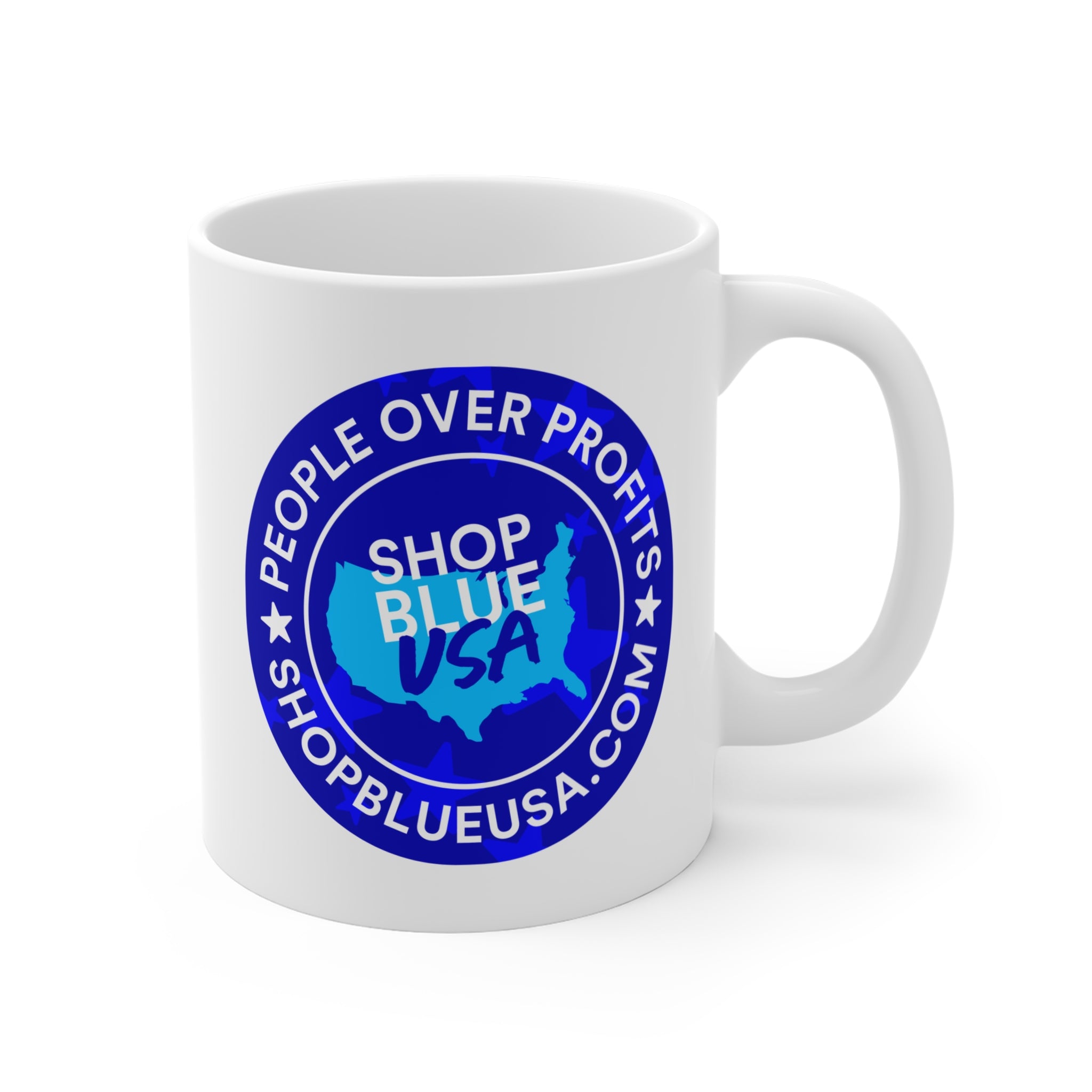 Shop Blue USA "People Over Profits" Coffee Cup