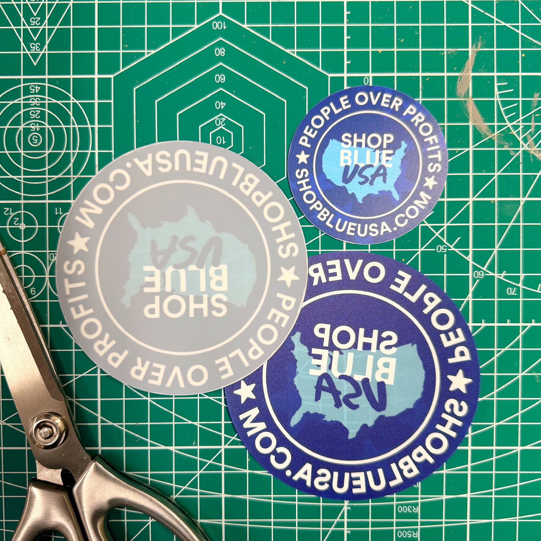 Shop Blue USA - 4" Boutique or Car Window Cling