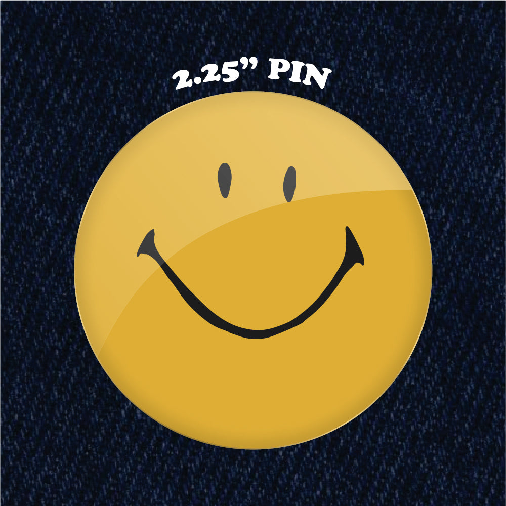 Happy Face 2.25" Pinback Button