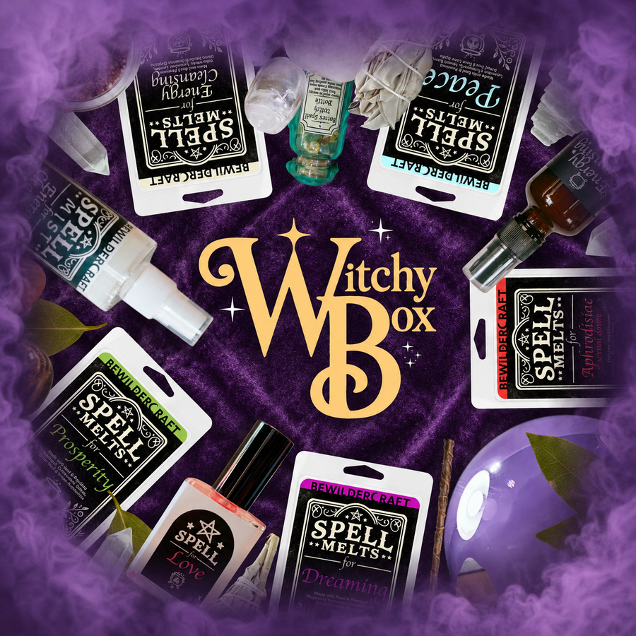 Witchy Box product assortment, shown as an example