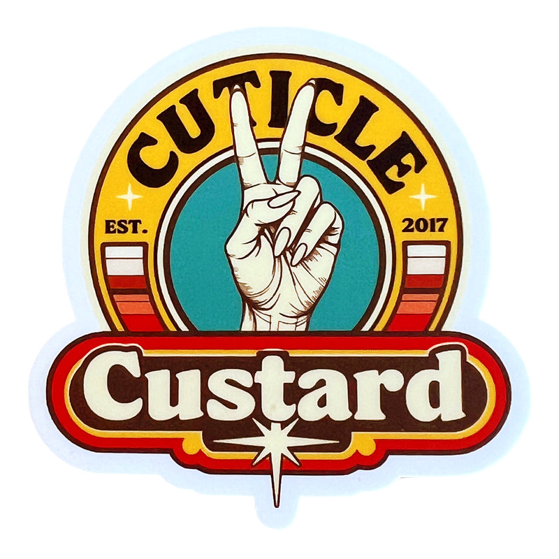 Cuticle Custard Vinyl Sticker 3”