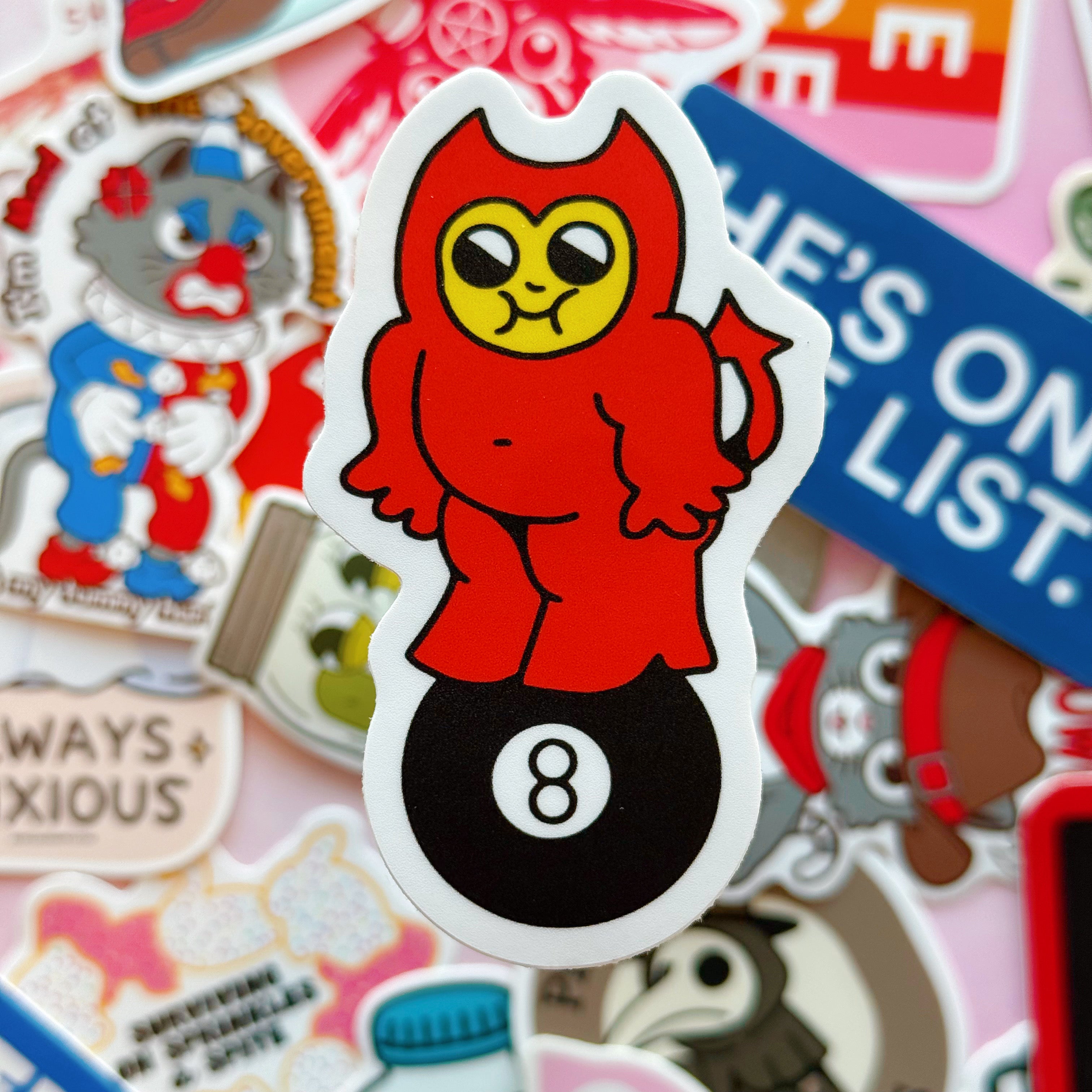 thumbnail image 2 of Little Devil Vinyl Sticker – Perfect For Bicycles, Helmets, Hoodies, And BMX Gear 2 of 6