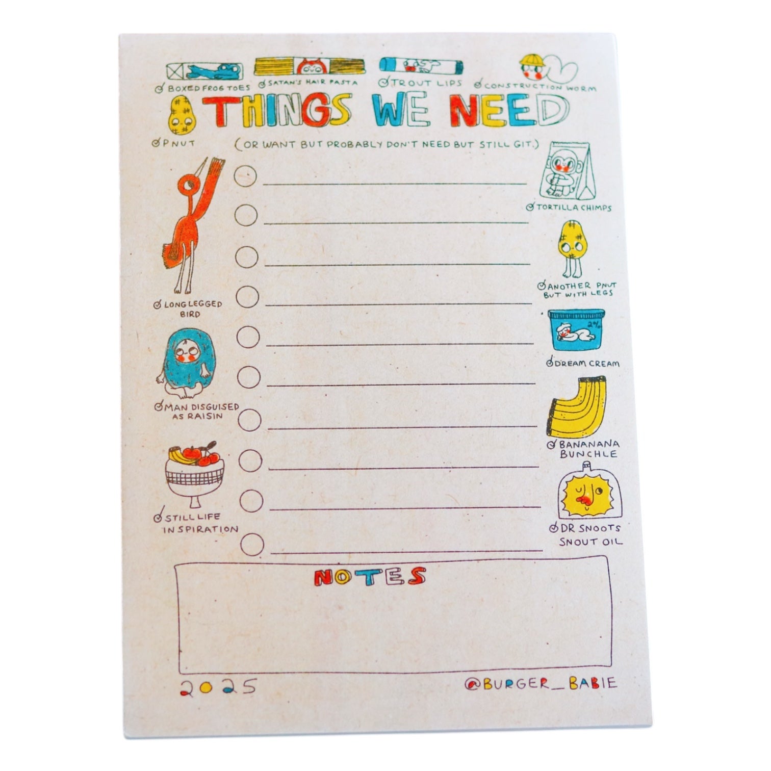 Things We Need - Artisanal Note Pad