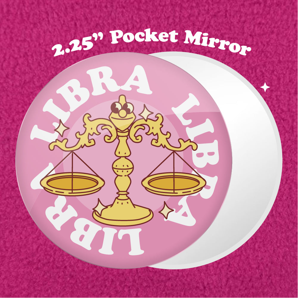 Libra Astrology 2.25" Pocket Mirror