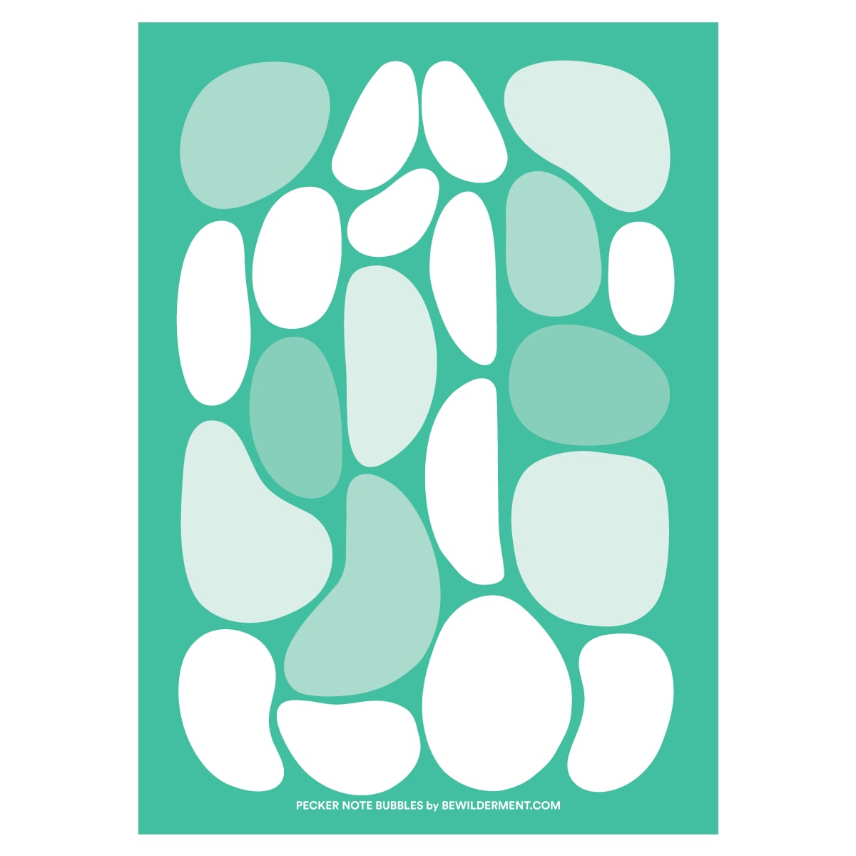 Teal Pecker Bubble Notepad