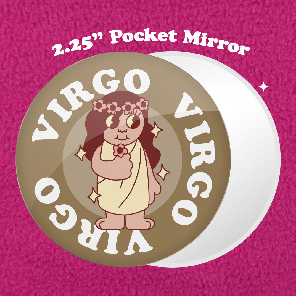 Virgo Astrology 2.25" Pocket Mirror