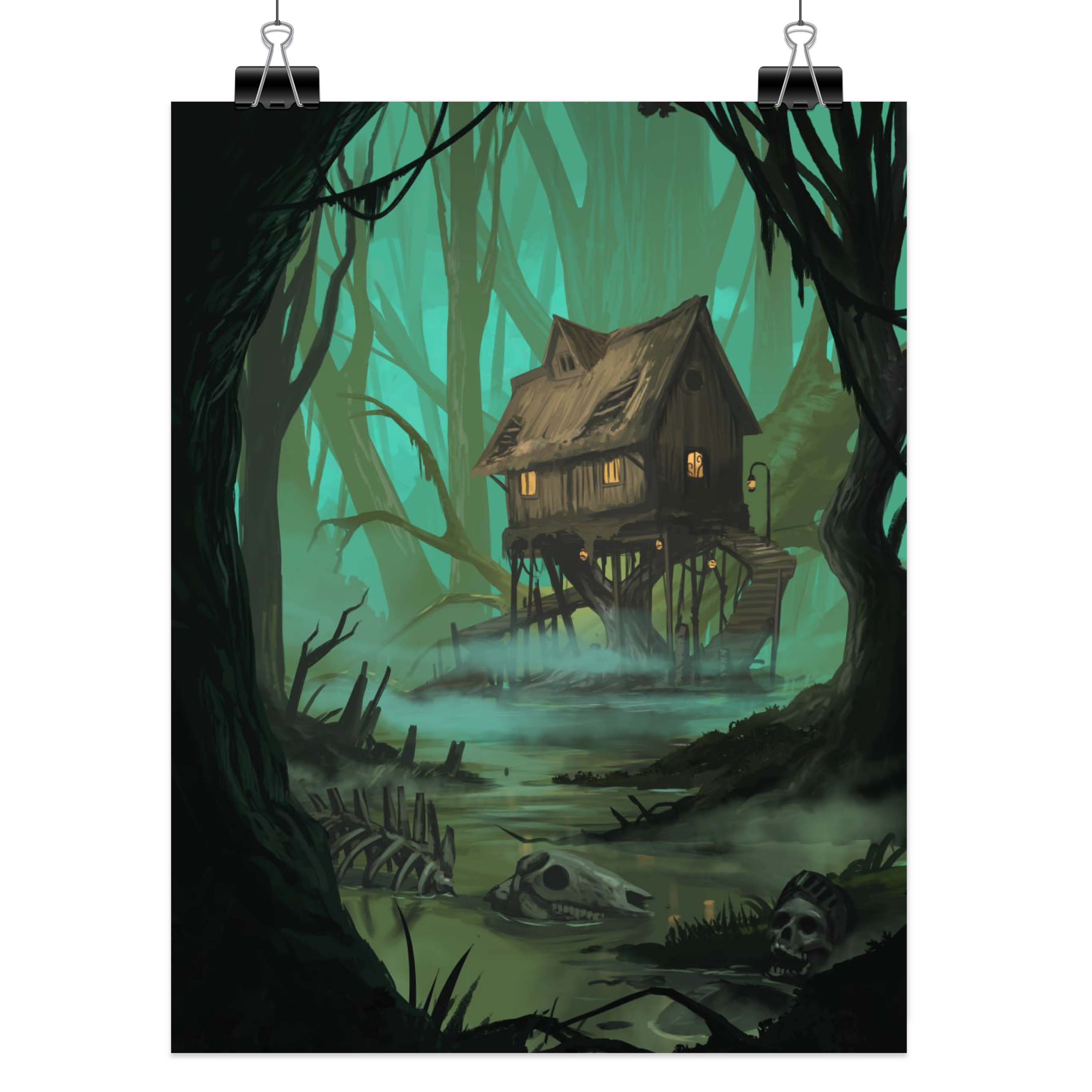Witches Swamp - Large Art Print (8.5 x 11)