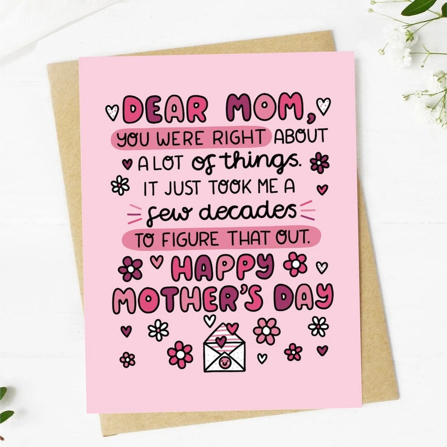 Dear Mom - Greeting Card