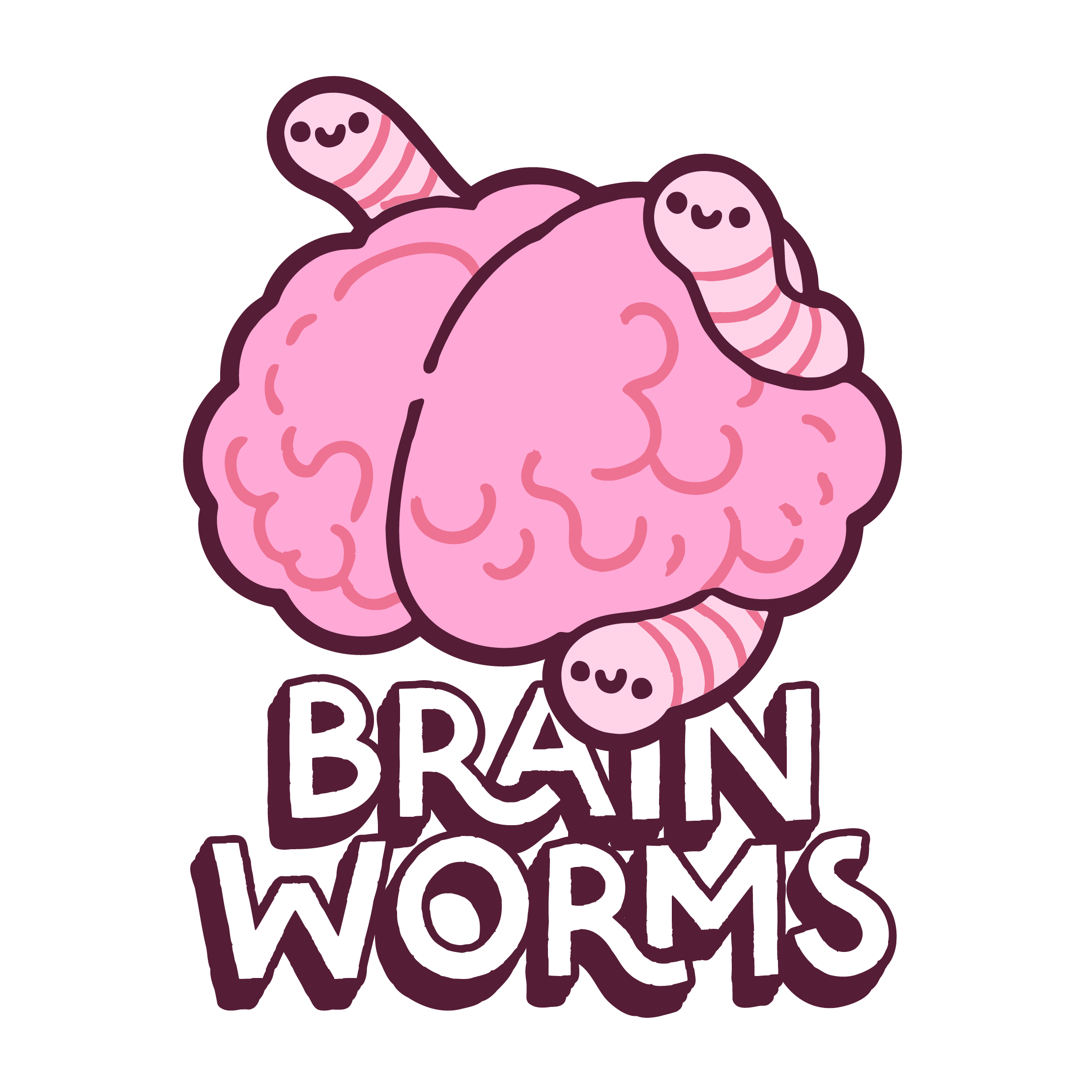 Brain Worms Vinyl Sticker
