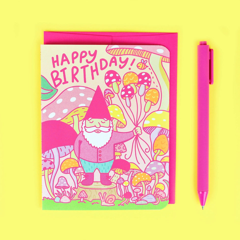 Happy Birthday Gnome - Greeting Card