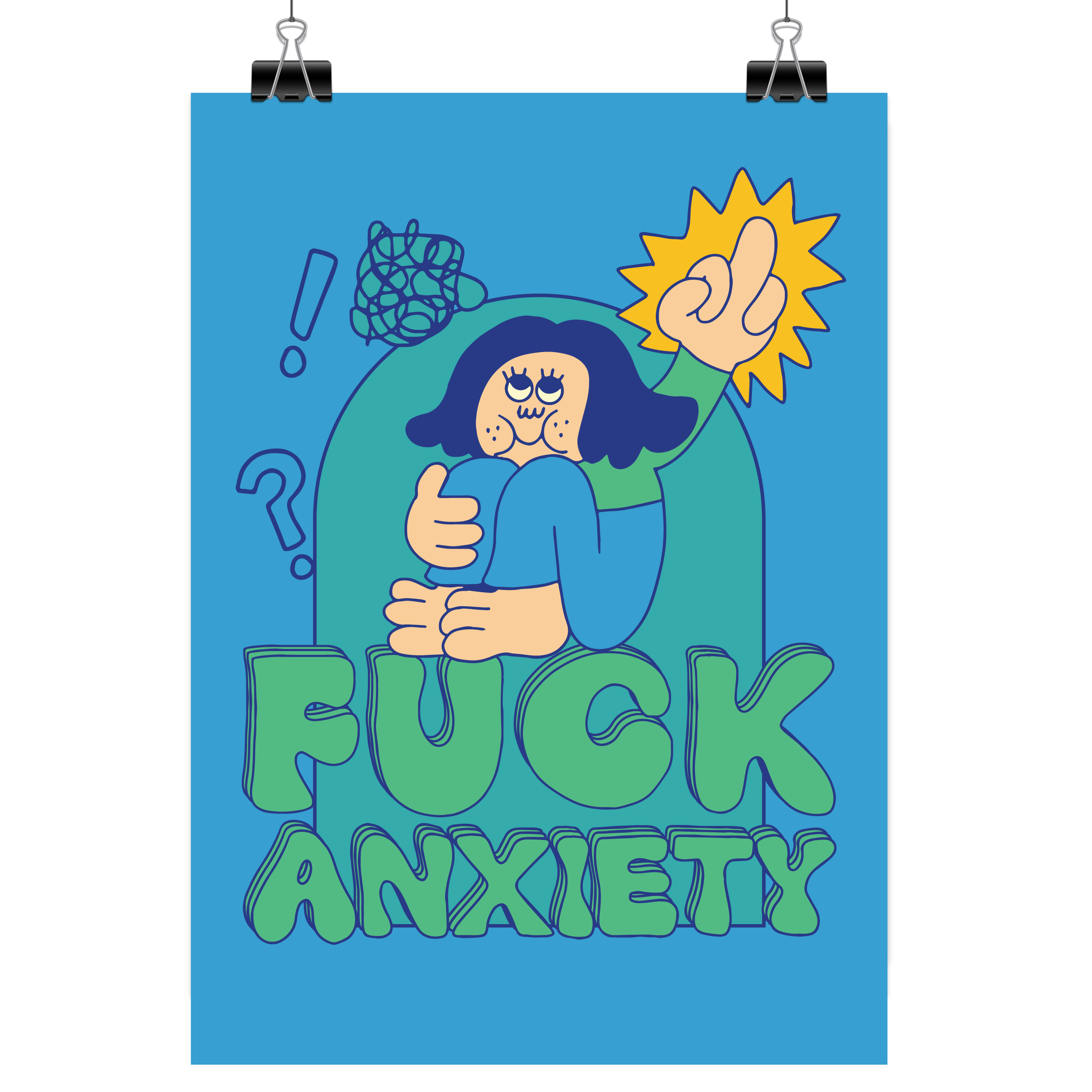 F*ck Anxiety - Art Print