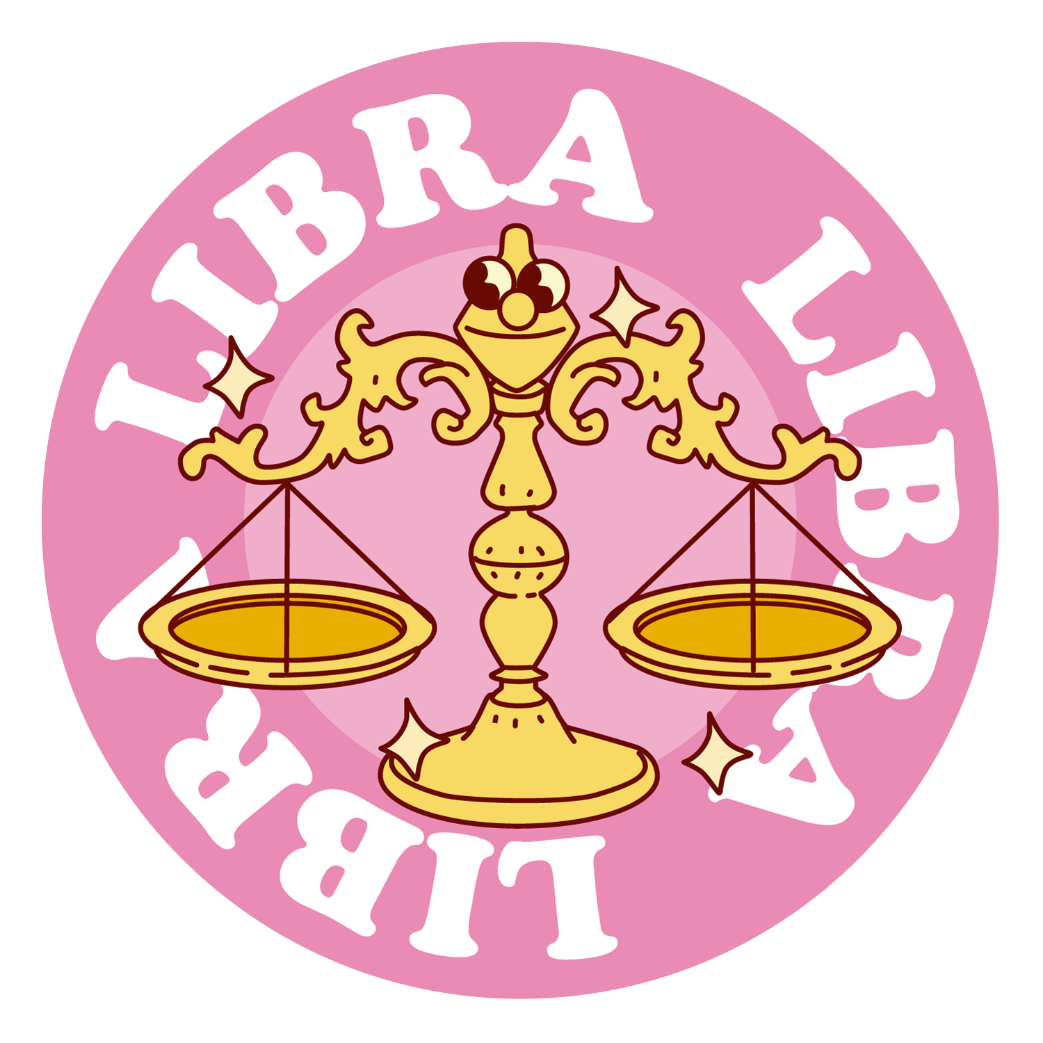 Libra Astrology Vinyl Sticker
