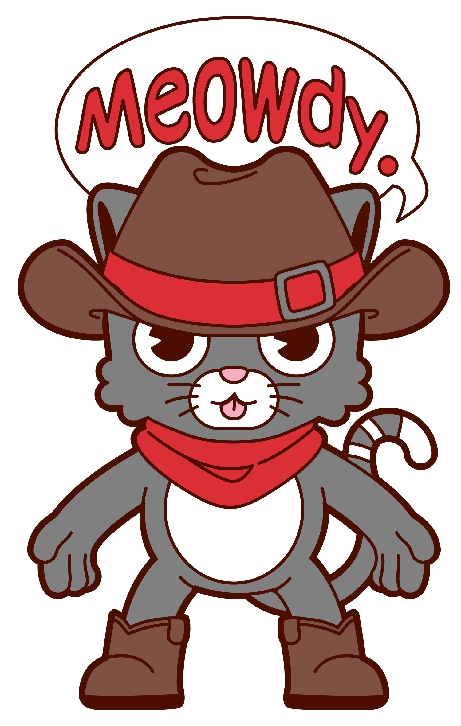 Meowdy Vinyl Sticker