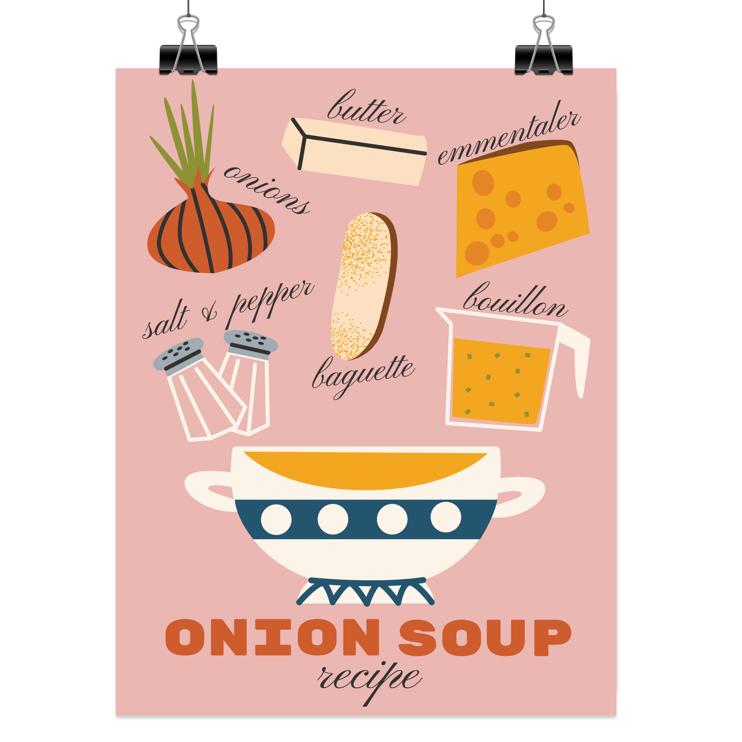 Onion Soup - Large Art Print (8.5 x 11)