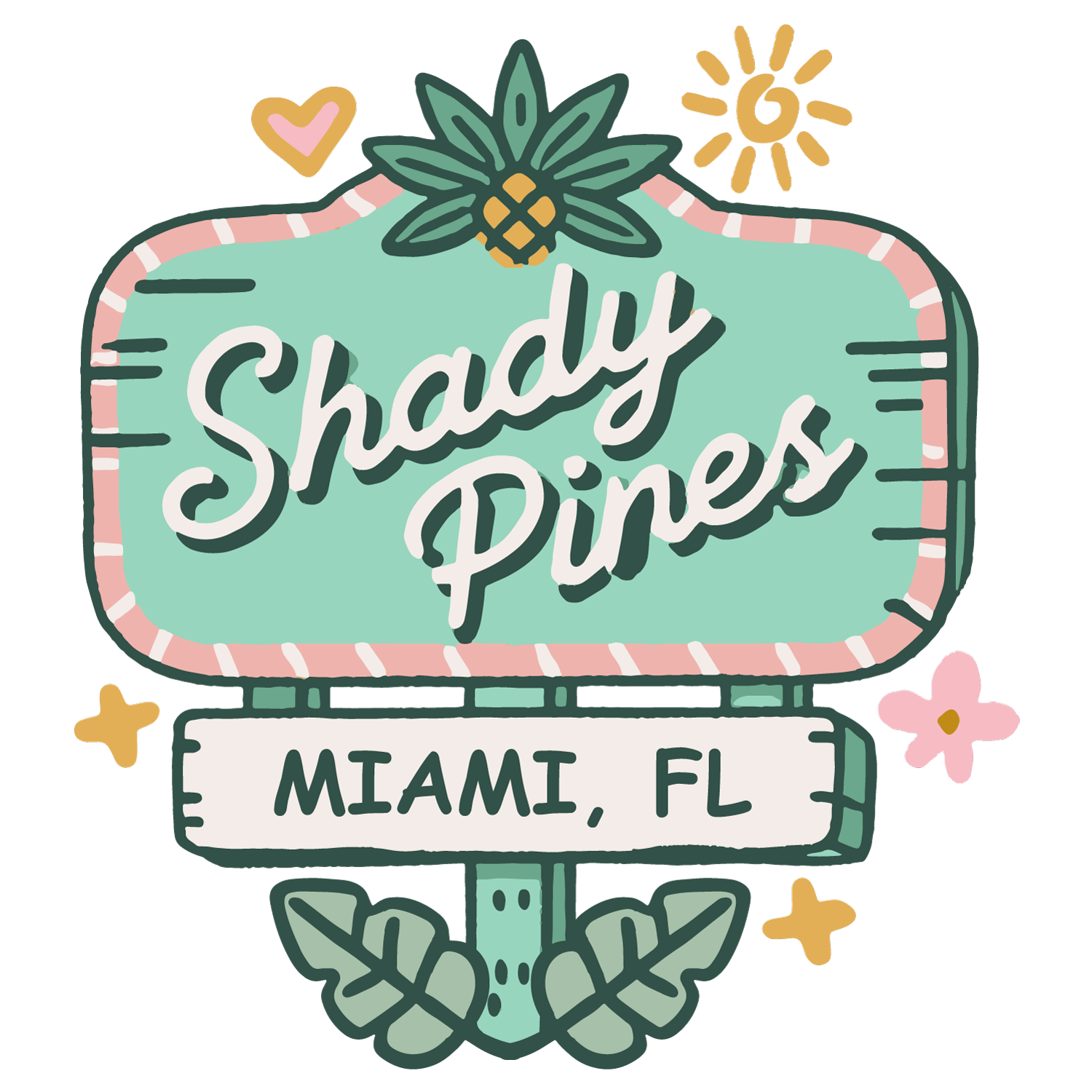 Shady Pines Vinyl Sticker