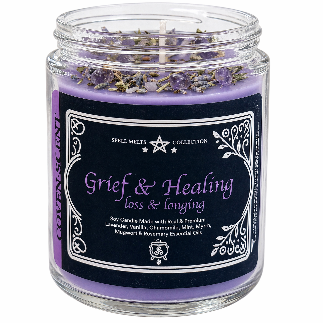 Spell For Grief & Healing - 8 oz Glass Candle