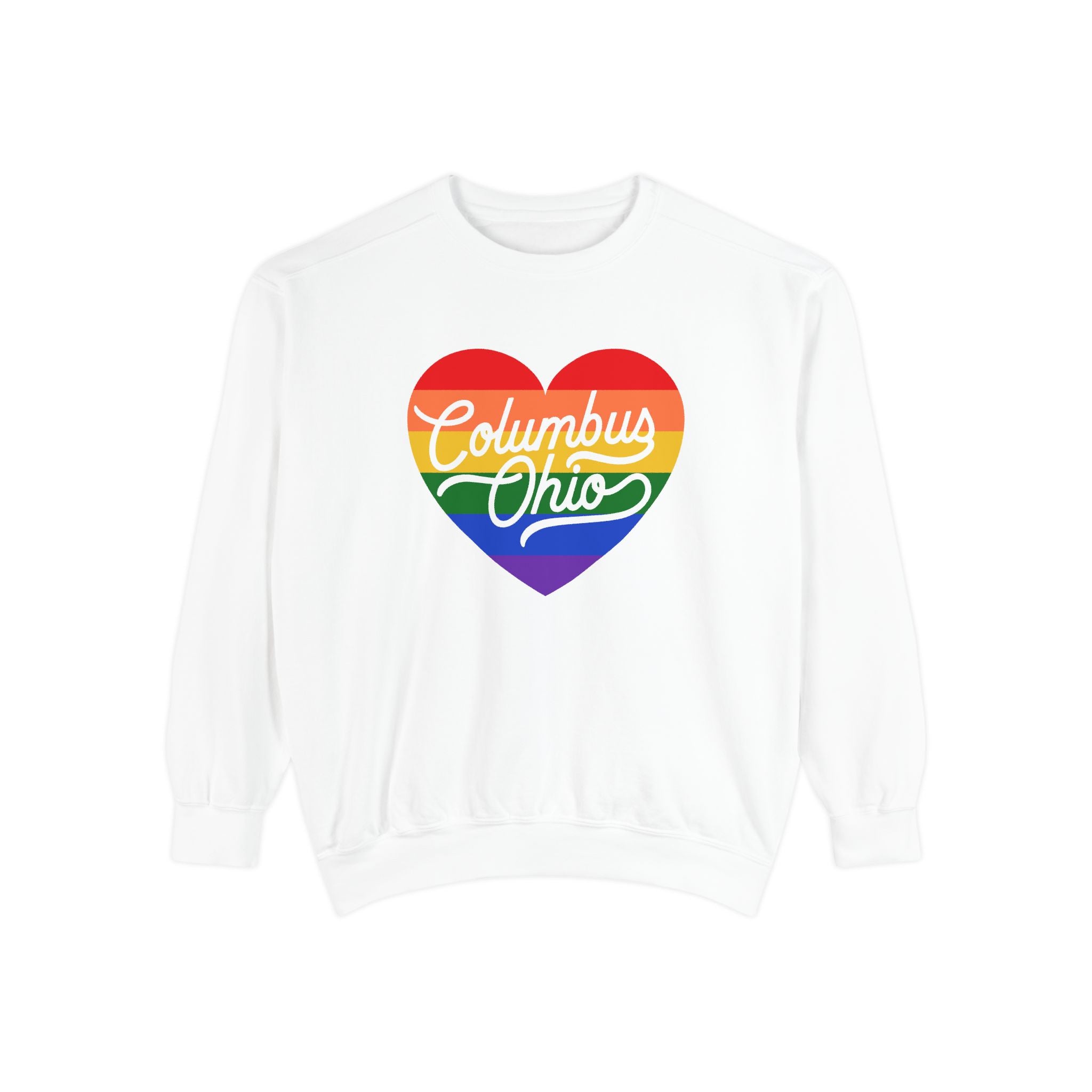 Columbus Ohio Rainbow Heart Sweatshirt