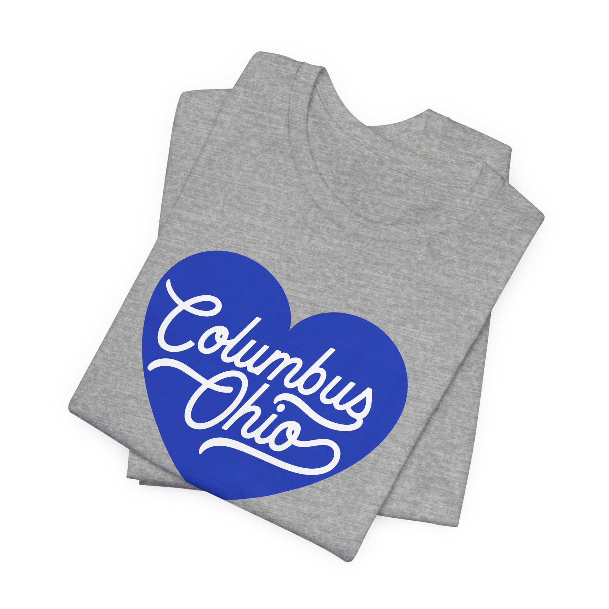 Blue Columbus Ohio Heart - T-Shirt