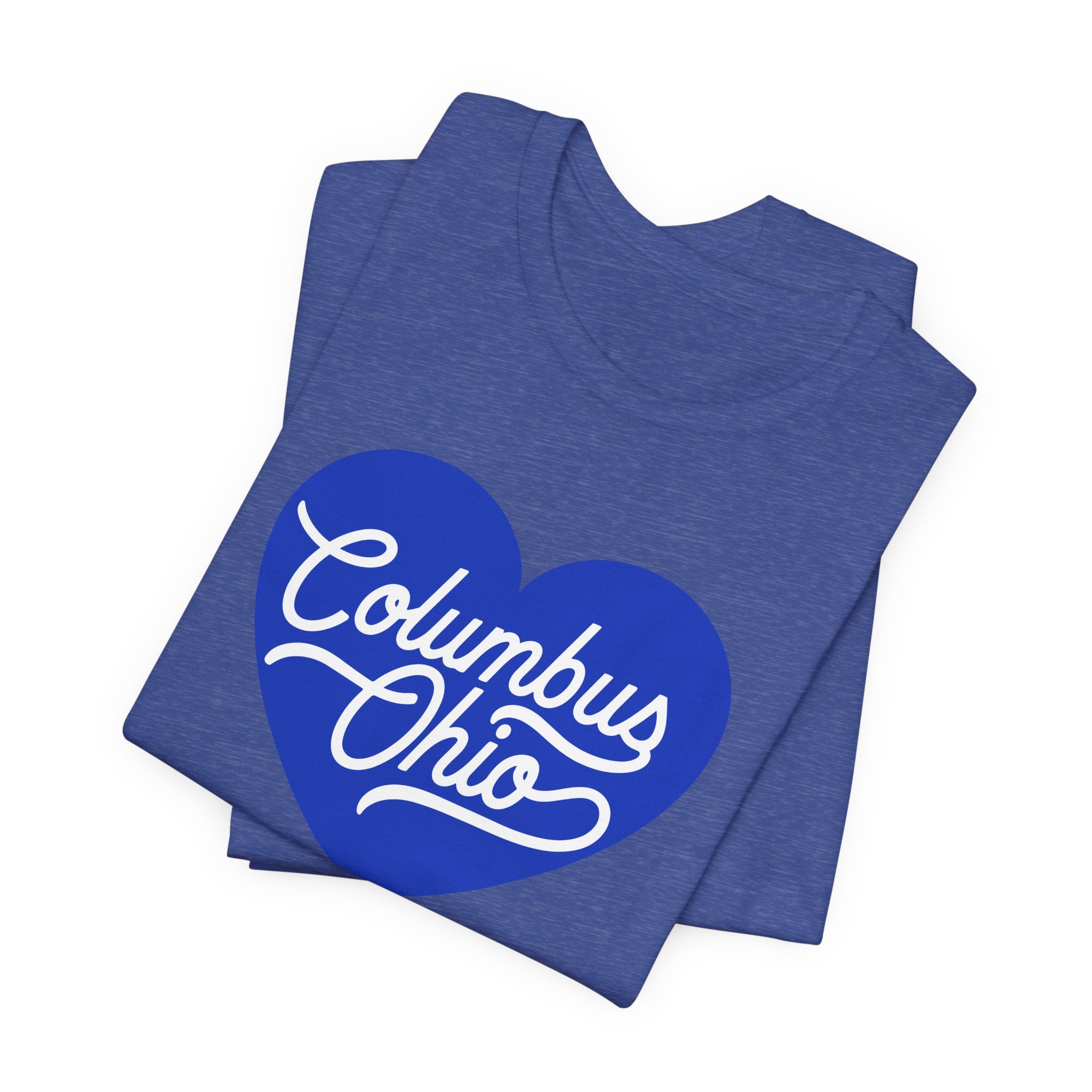 Blue Columbus Ohio Heart - T-Shirt