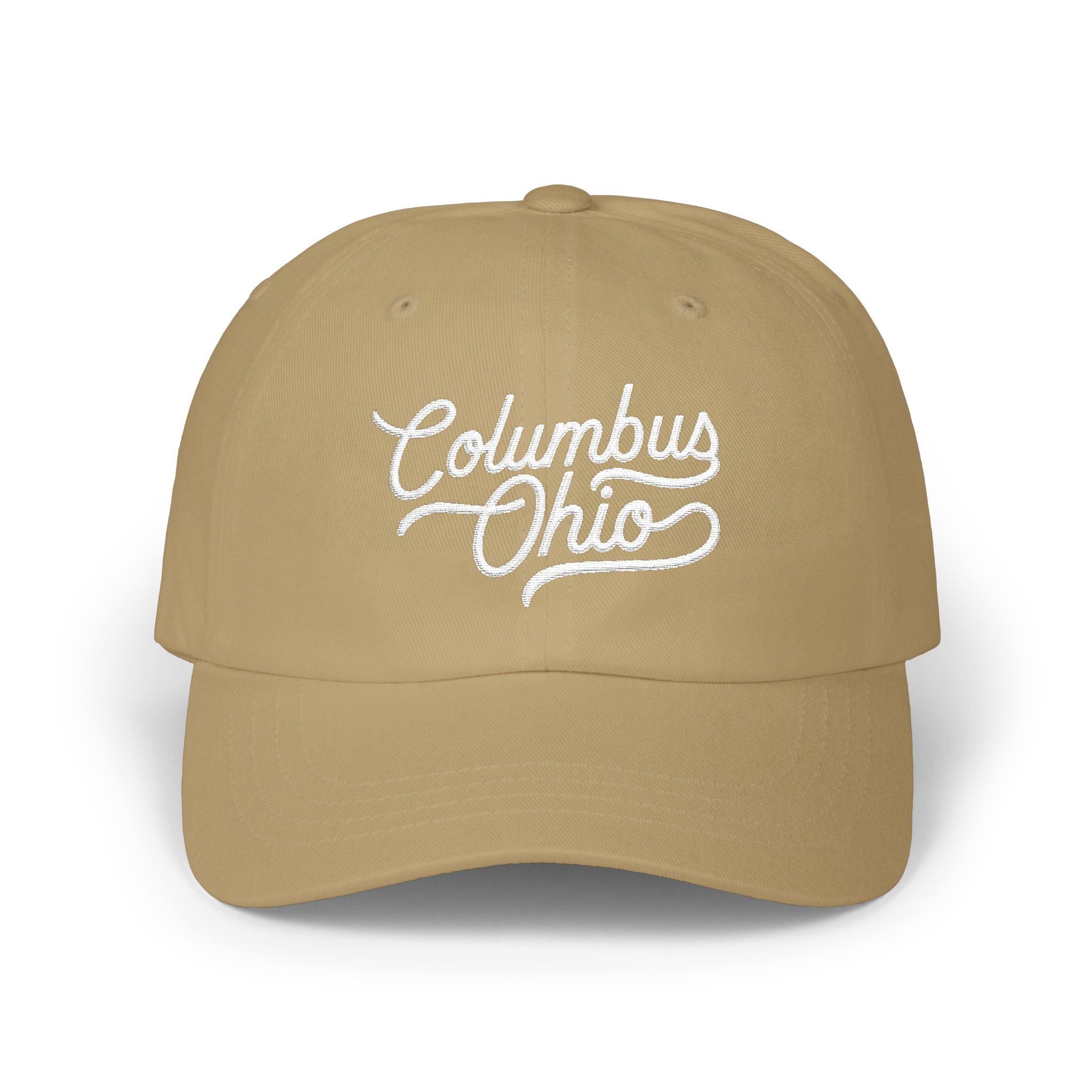 Columbus Ohio Embroidered Baseball Hat - White Thread