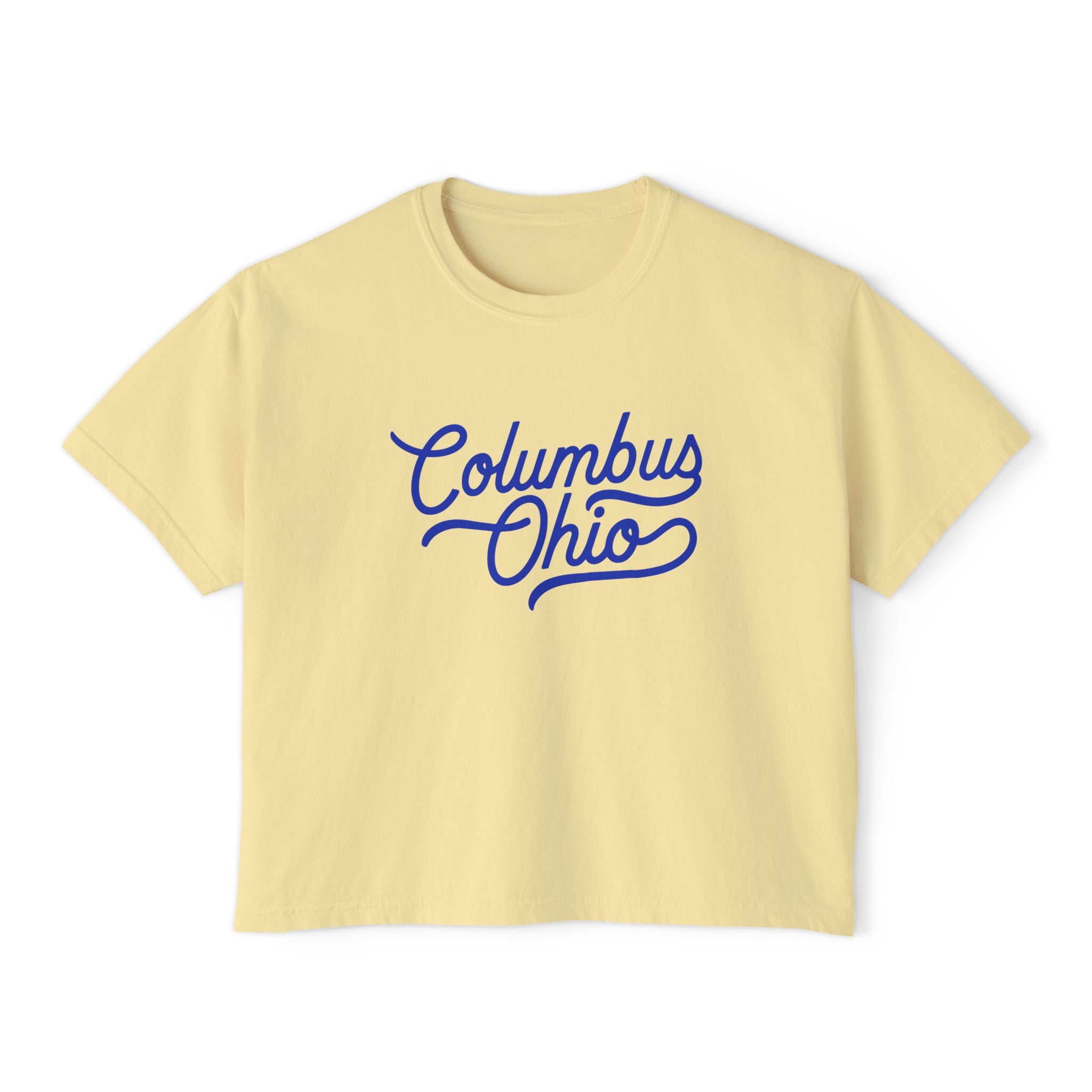 Columbus Ohio Butter Boxy Tee — Comfort Colors