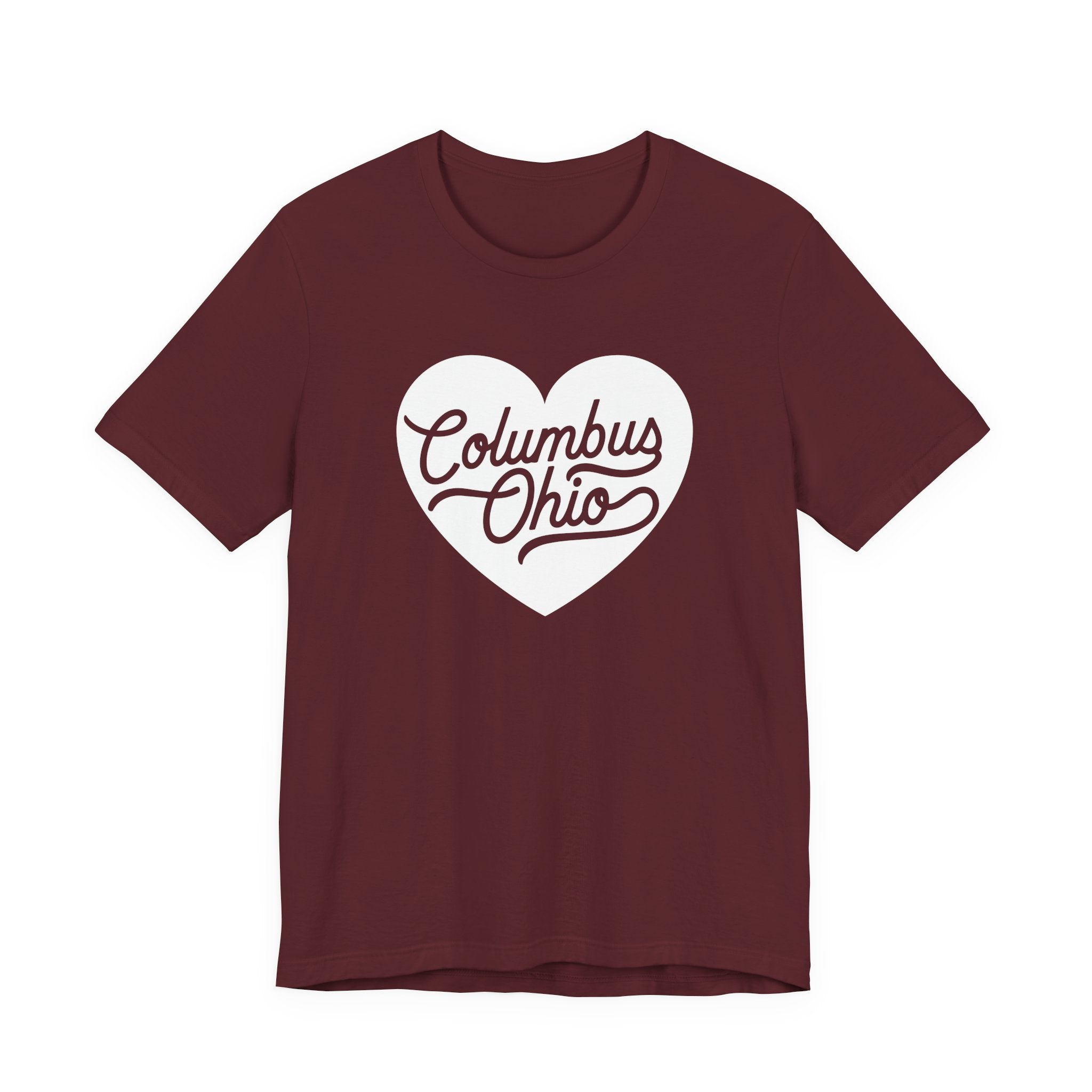 Columbus Ohio Heart T-Shirt - White