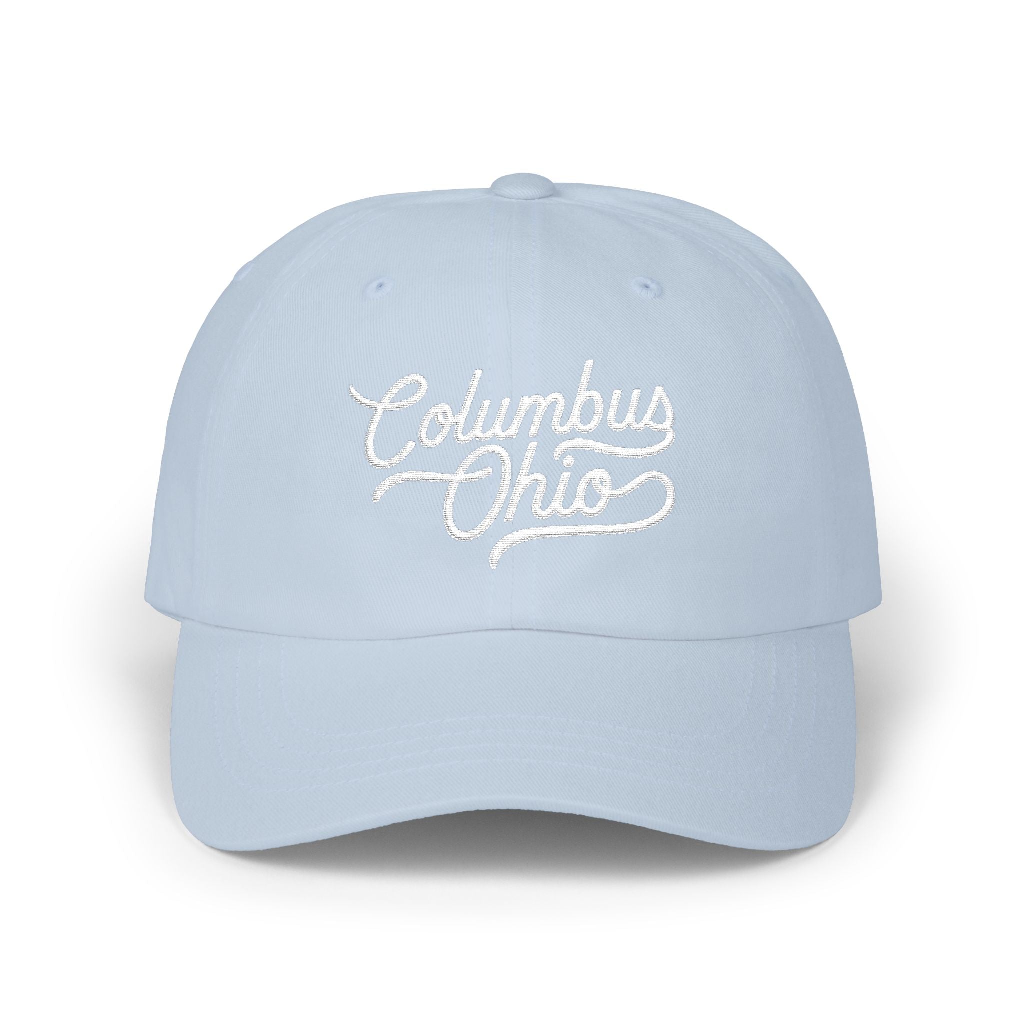 Columbus Ohio Embroidered Baseball Hat - White Thread