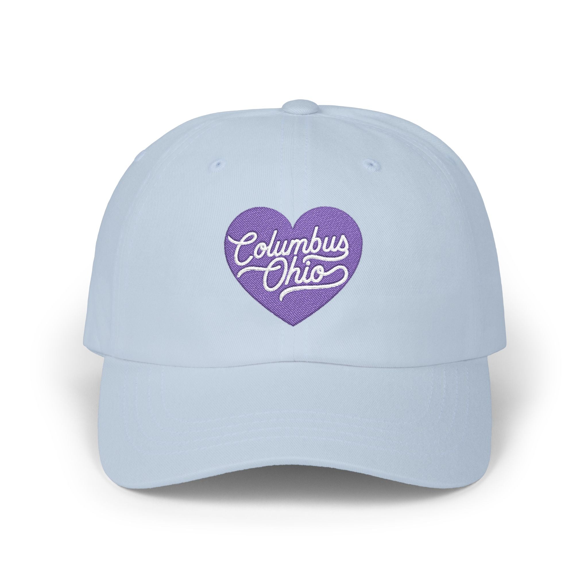 Columbus Ohio Heart Baseball Hat - Blue