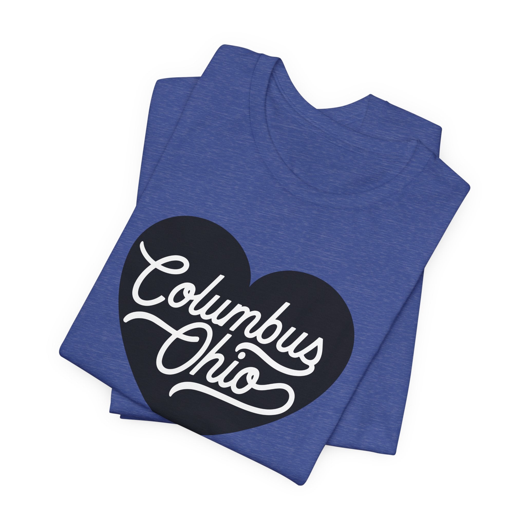 Black Columbus Ohio Heart - T-Shirt