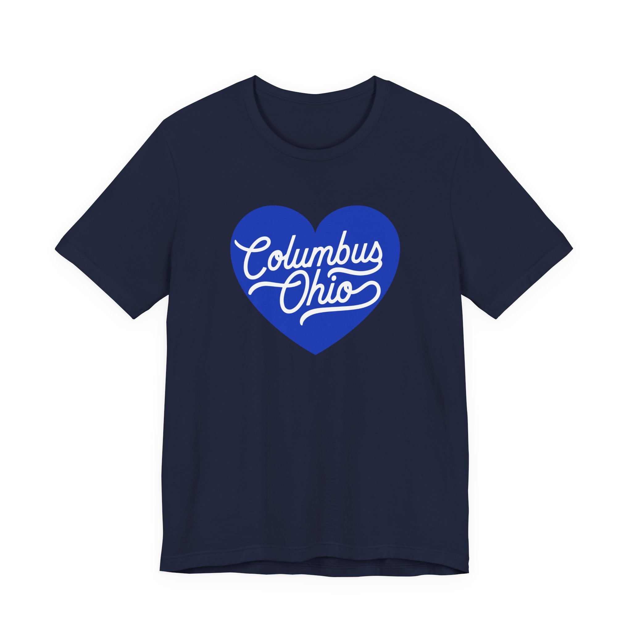 Blue Columbus Ohio Heart - T-Shirt