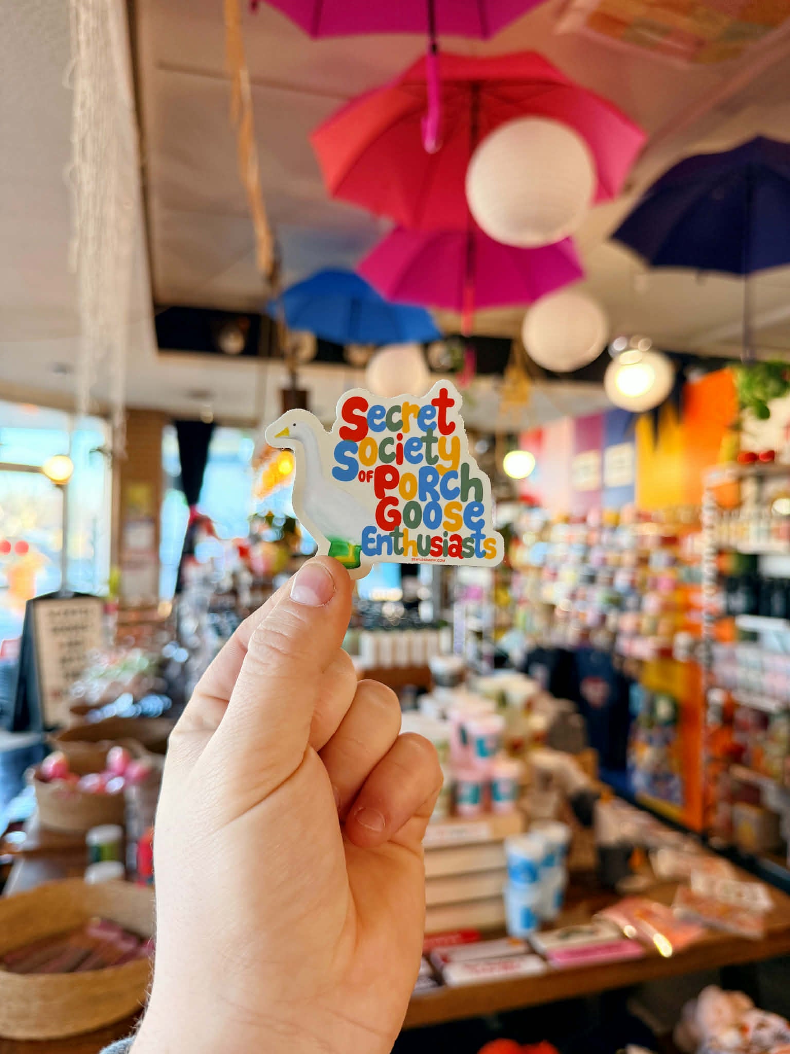 Secret Society of Porch Goose Enthusiasts Vinyl Sticker