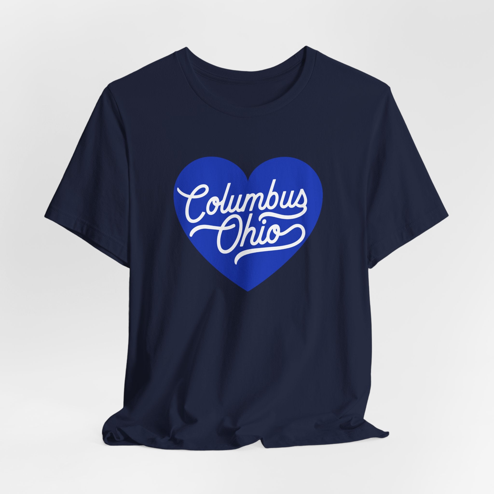 Blue Columbus Ohio Heart - T-Shirt