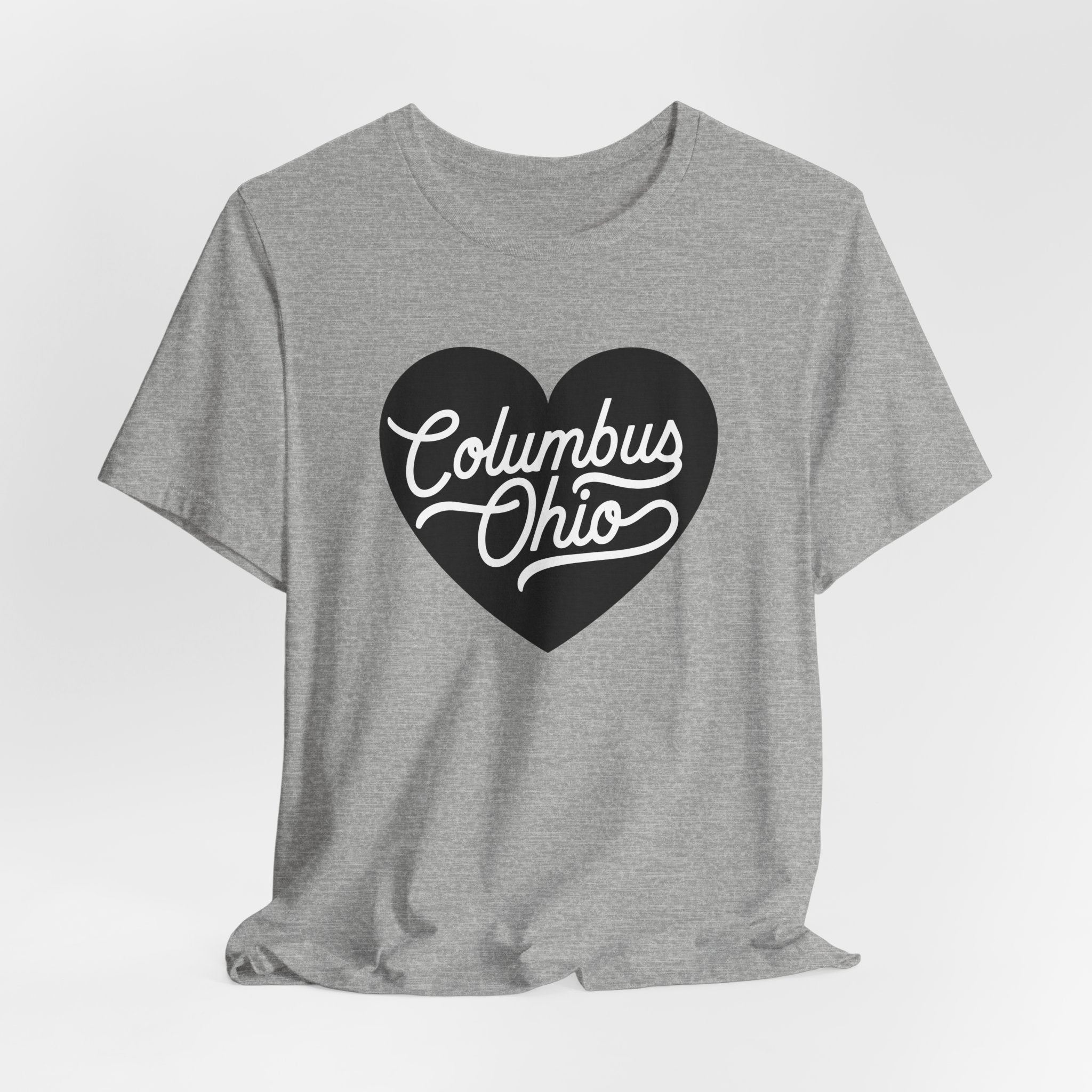 Black Columbus Ohio Heart - T-Shirt