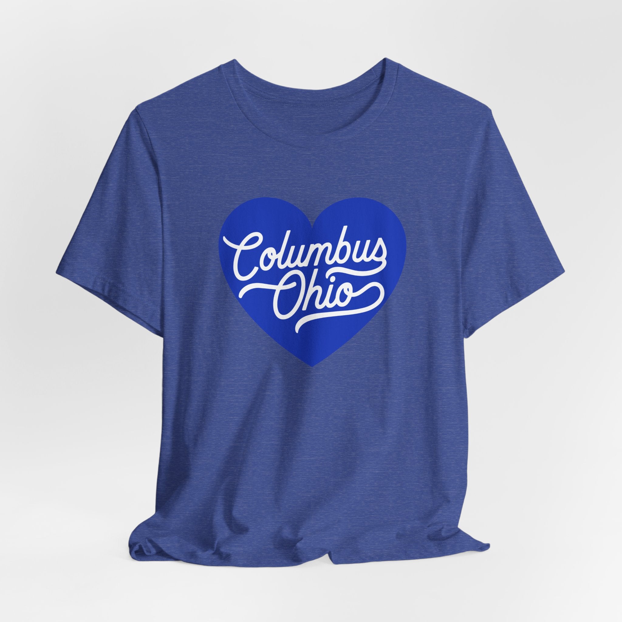 Blue Columbus Ohio Heart - T-Shirt