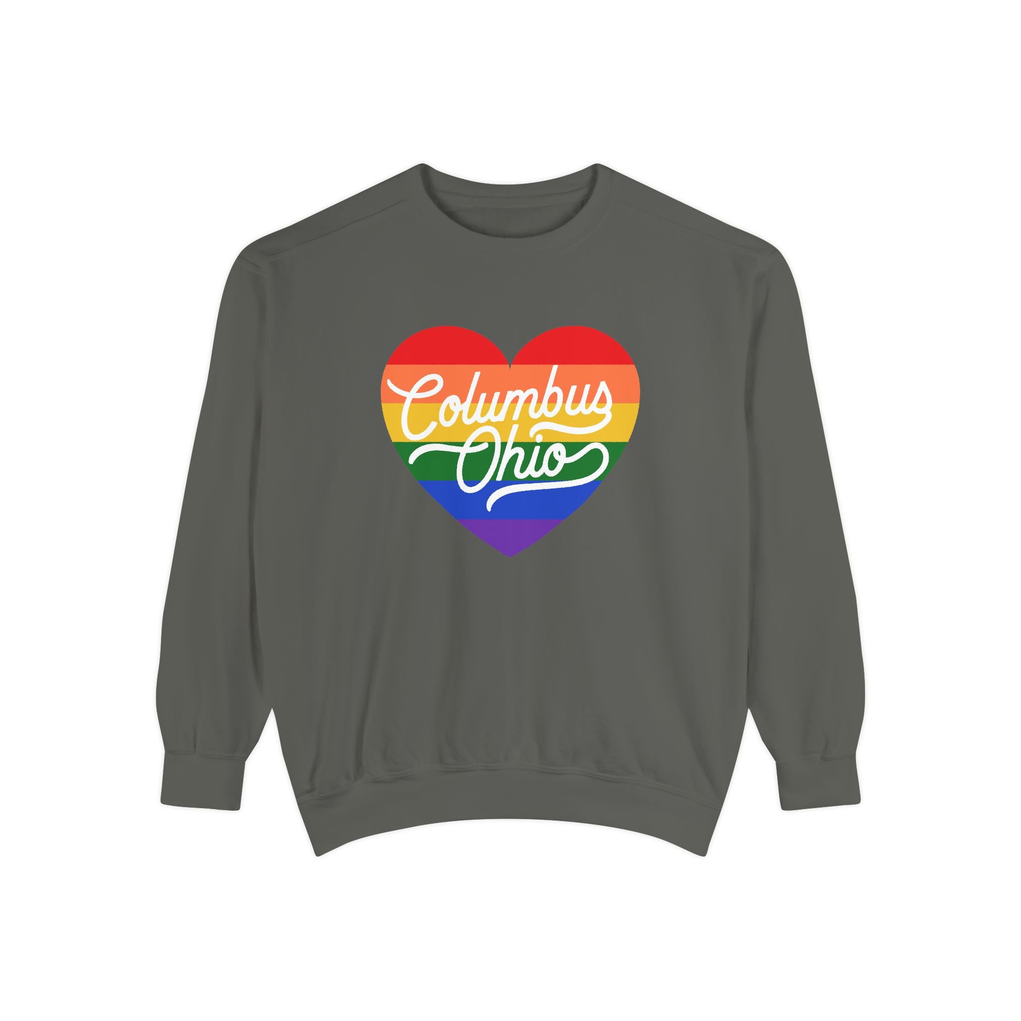 Columbus Ohio Rainbow Heart Sweatshirt