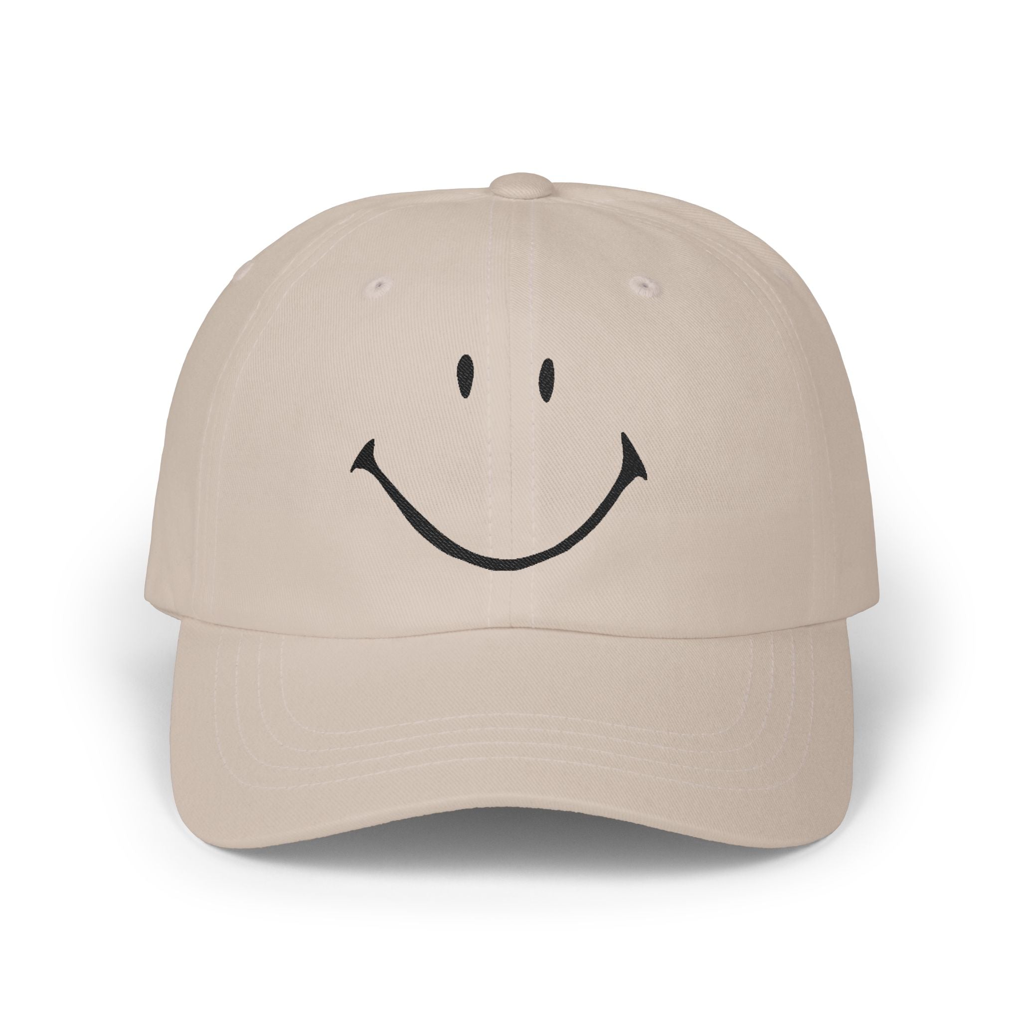 Smiley Face Embroidered Baseball Hat