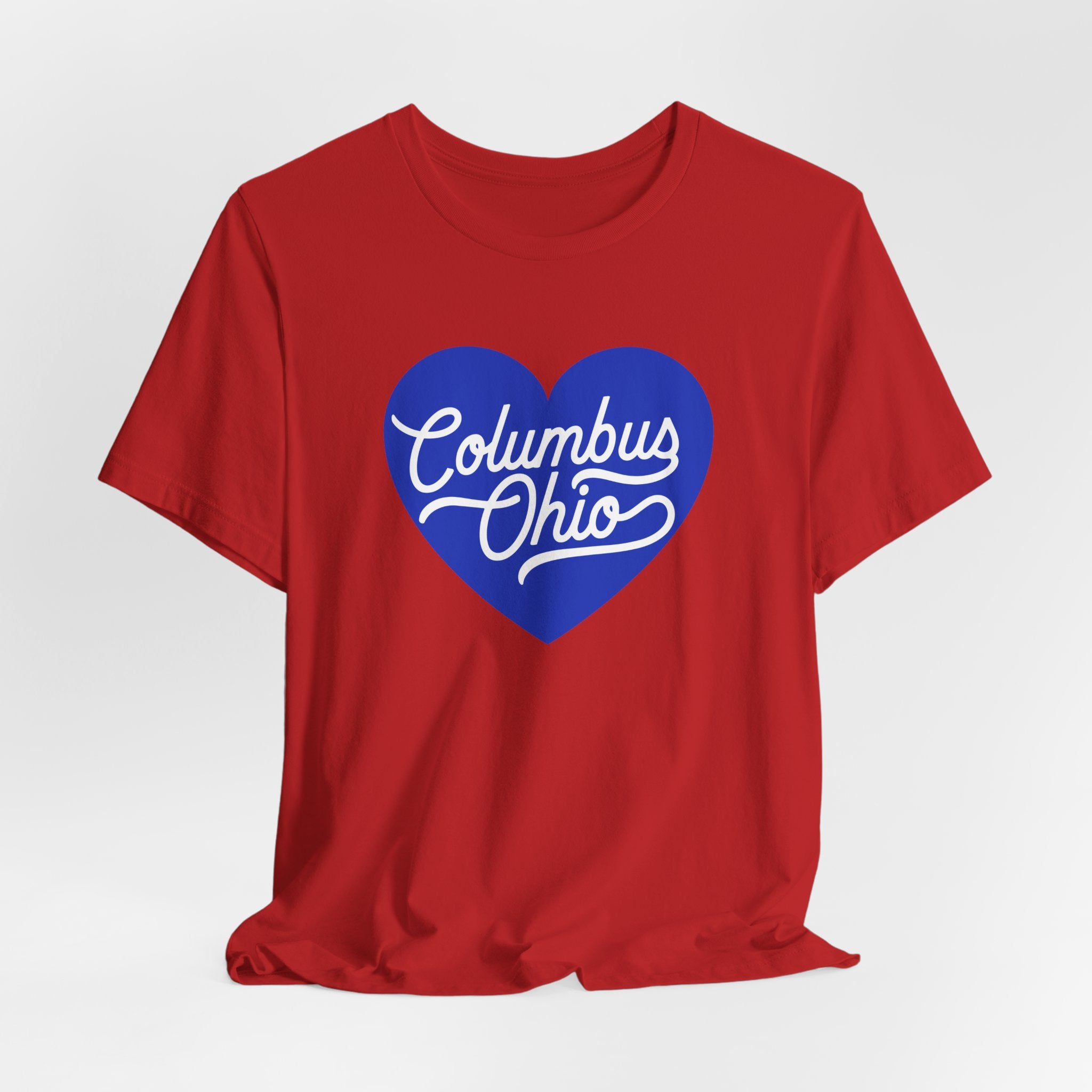 Blue Columbus Ohio Heart - T-Shirt