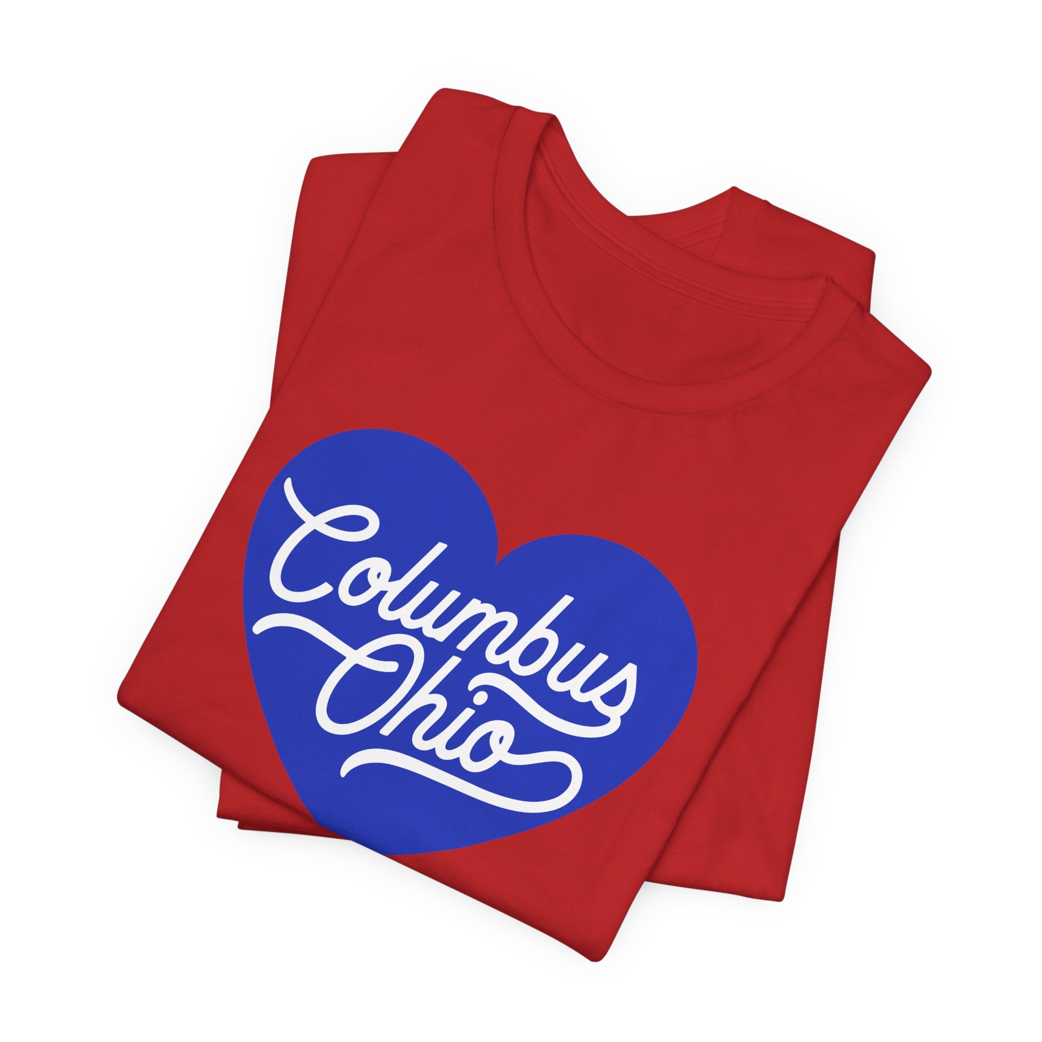 Blue Columbus Ohio Heart - T-Shirt