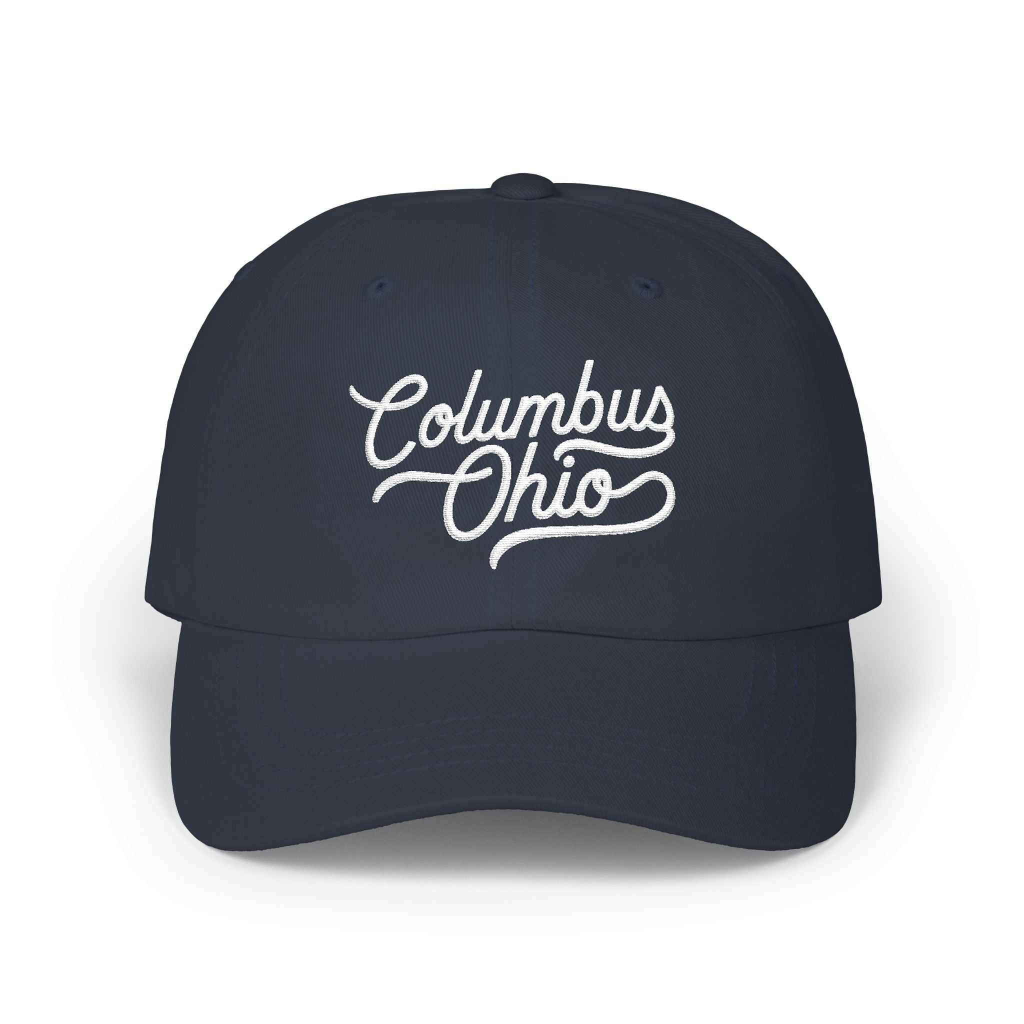 Columbus Ohio Embroidered Baseball Hat - White Thread