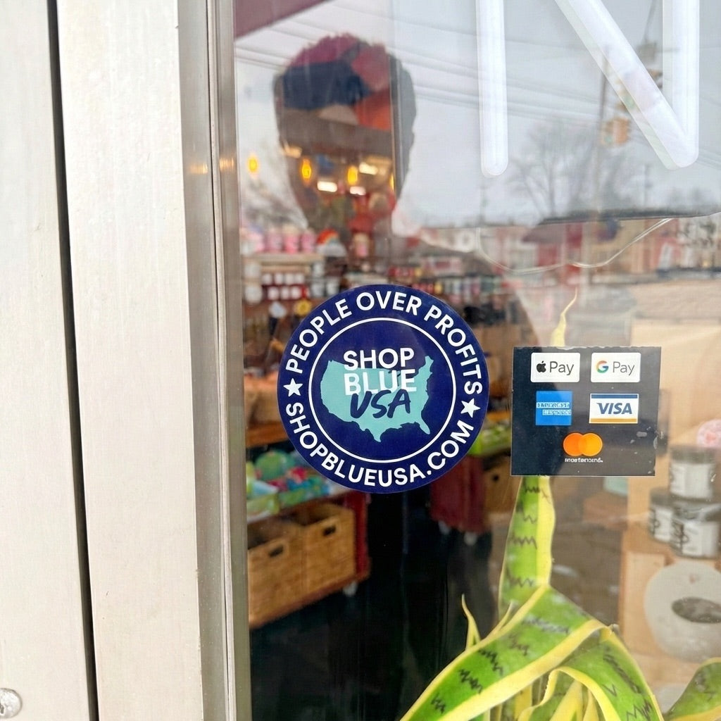 Shop Blue USA - 4" Boutique or Car Window Cling