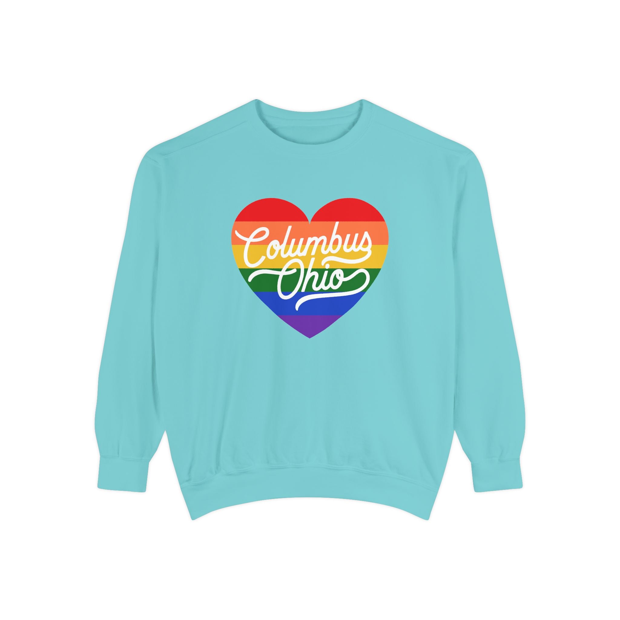 Columbus Ohio Rainbow Heart Sweatshirt