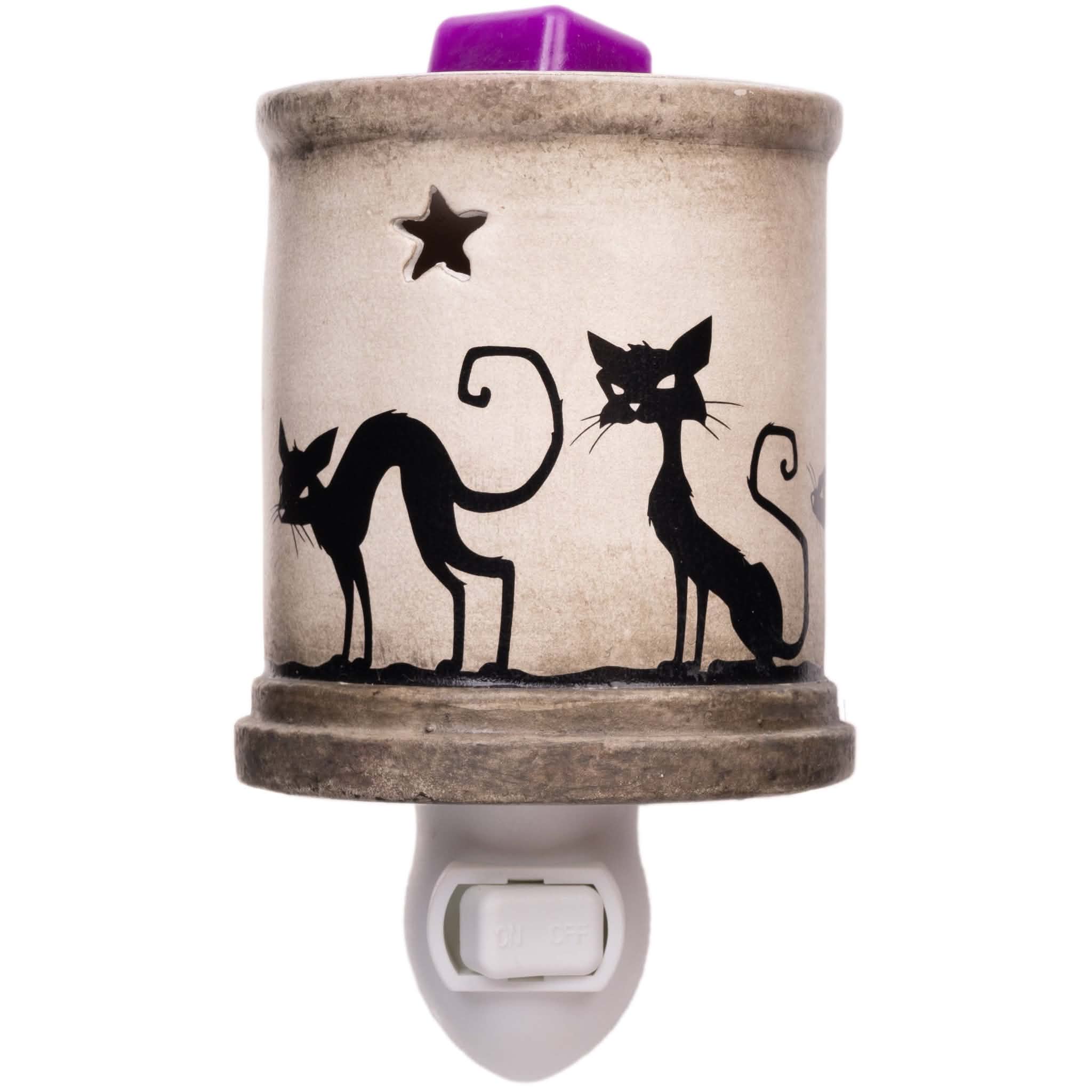 Black Cat Electric Plug In Wax Warmer with Bulb